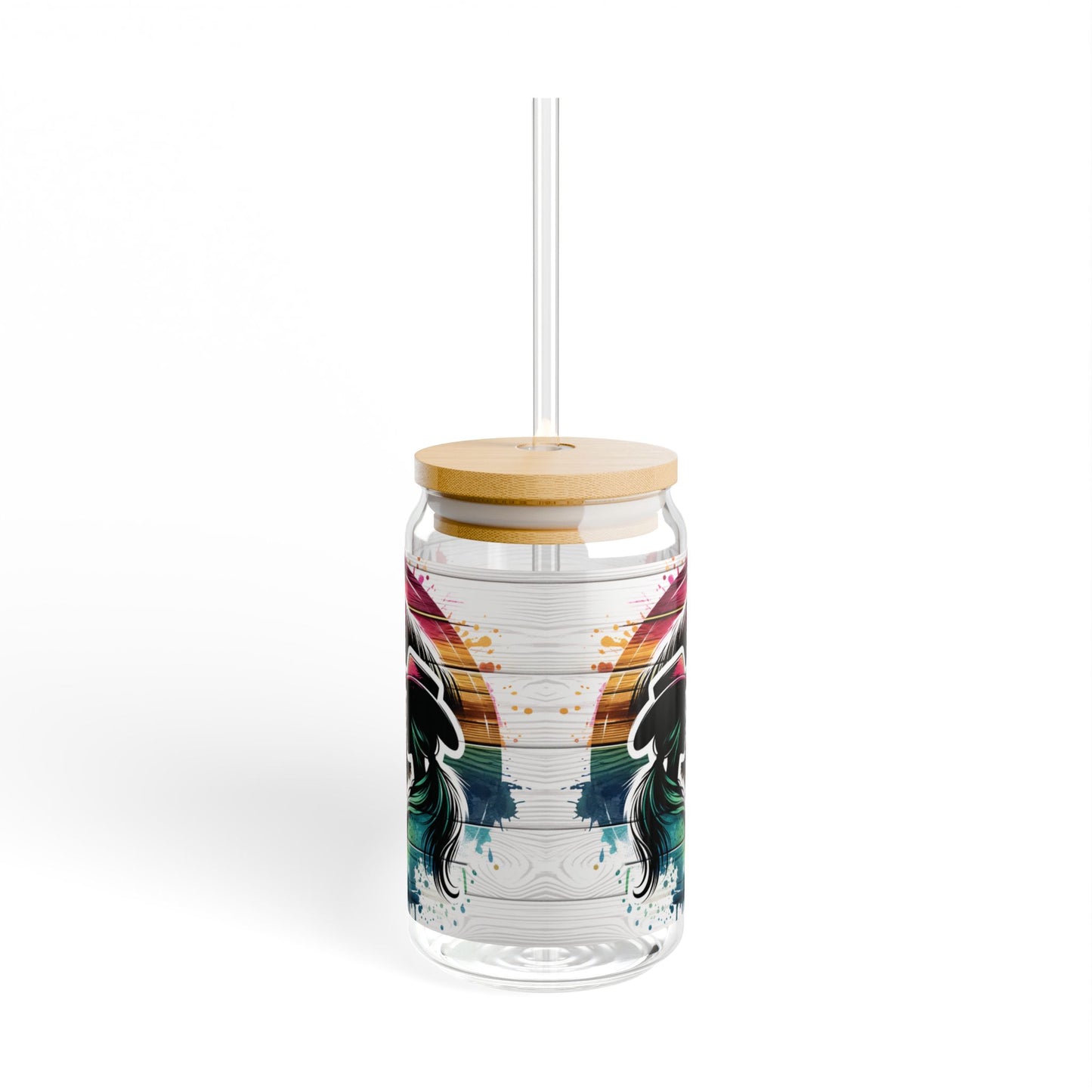 Cowgirl and Her Horse Sipper Glass, 16oz