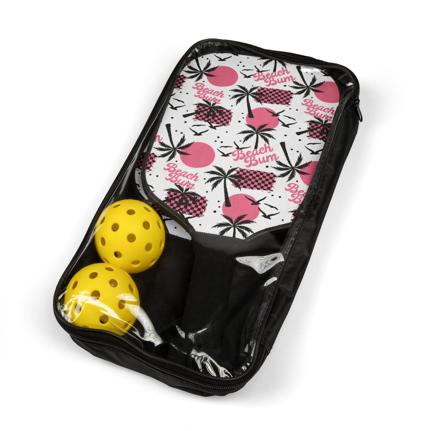 Beach Bum (Pink) Pickleball Paddle Set with Balls