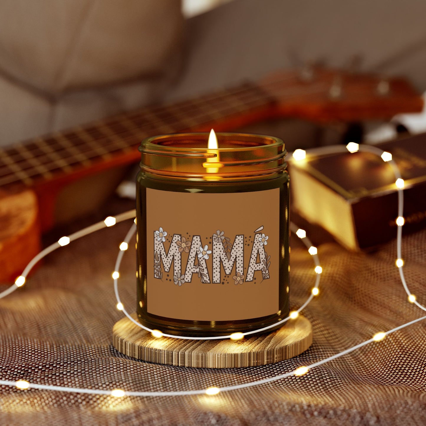 Mama Forals Scented Candle – Coconut Apricot Wax (9oz)