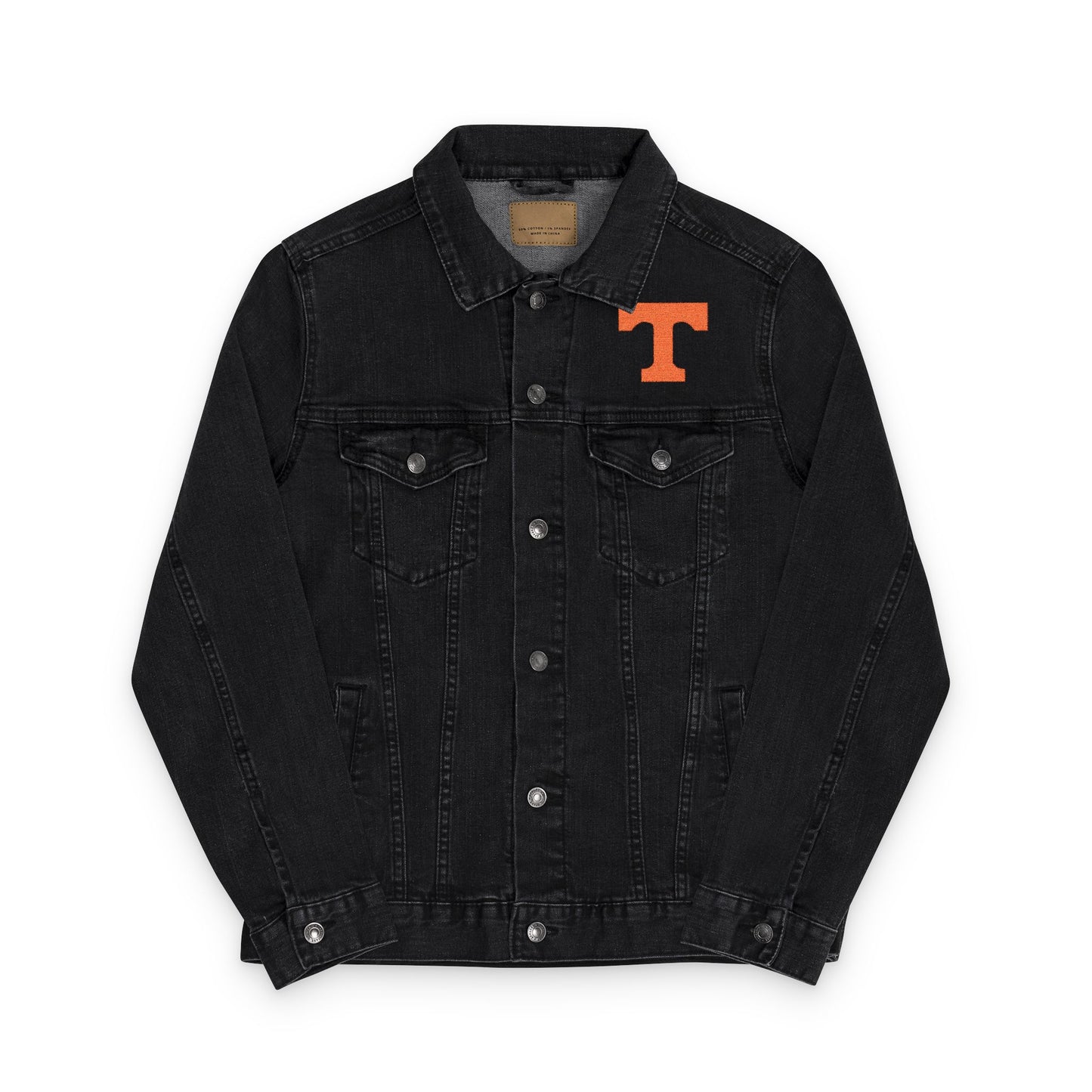 For the Tennessee Fan Denim Jacket, Embroidered Jean Jacket for Newlyweds, Wedding Gift, Casual Style, Custom Denim Outerwear