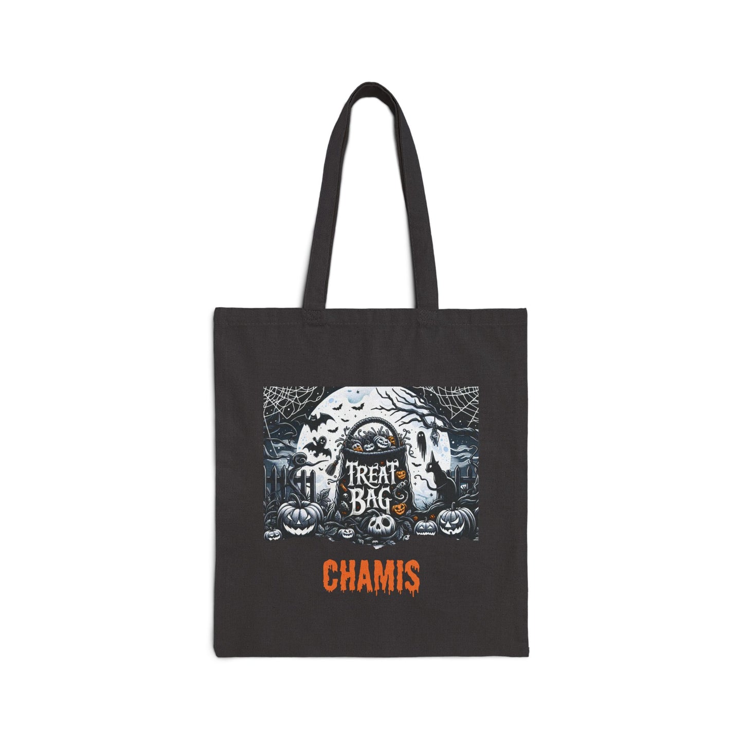 Personalized Ghost Skeleton Holloween Treat Bag - Chamis