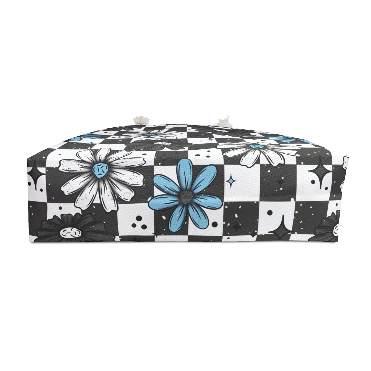 Floral Checkers Weekender Bag - Eco-Friendly Travel Tote