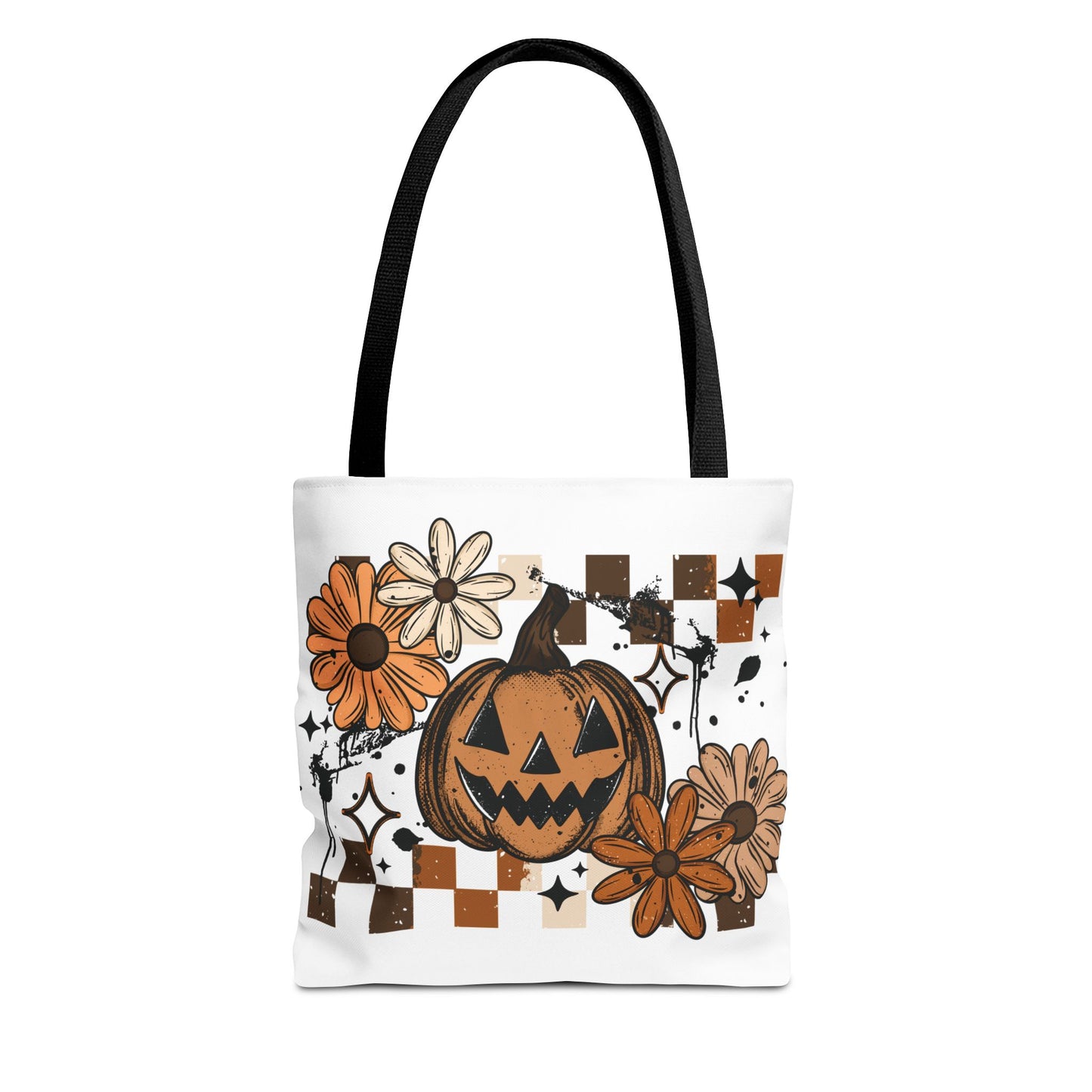 Halloween Floral Tote Bag | Pumpkin Harvest Bag | Fall Seasonal Tote, Trick or Treat, Autumn Decor, Gift for Her