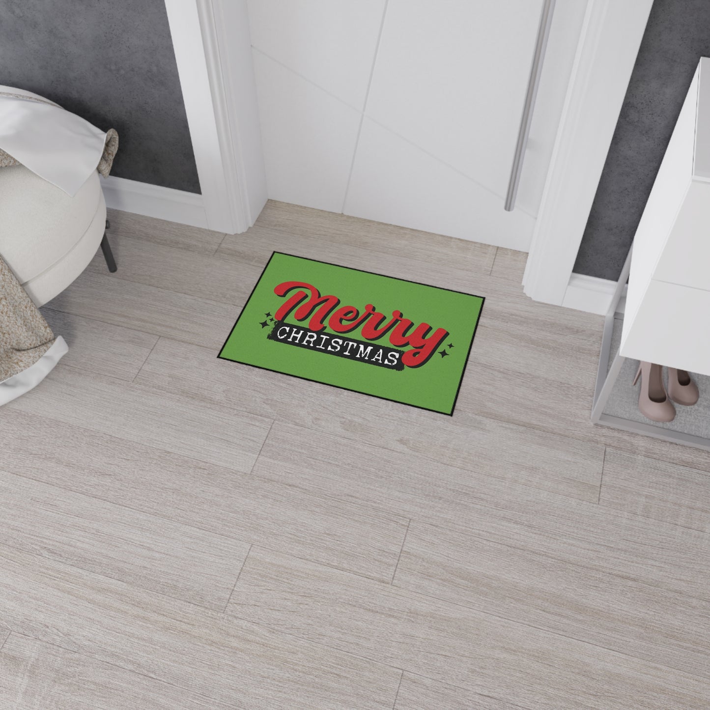 Merry Christmas Floor Mat, Durable Entrance Rug, Christmas Decor, Home Welcome Mat, Christmas Welcome Mat, Seasonal Floor Mat