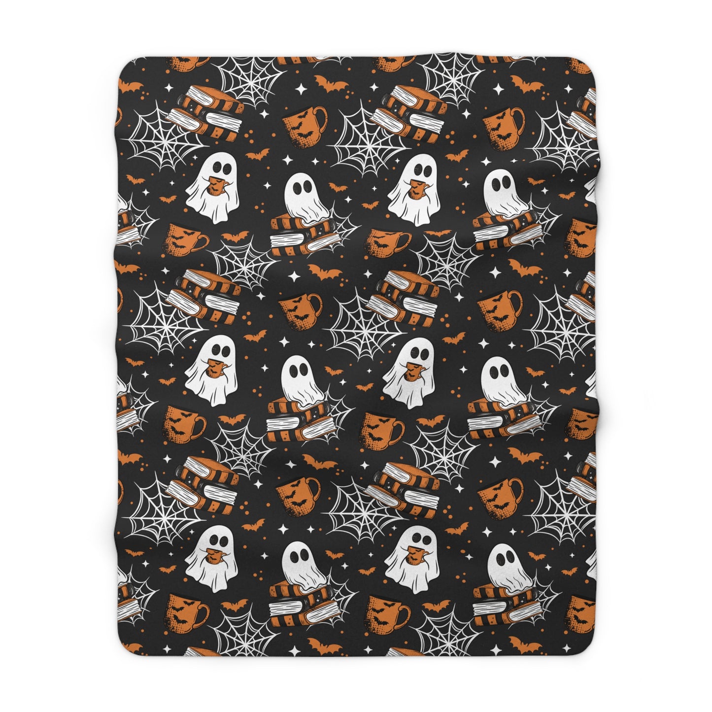 Ghosts and Books Season Sherpa Fleece Blanket