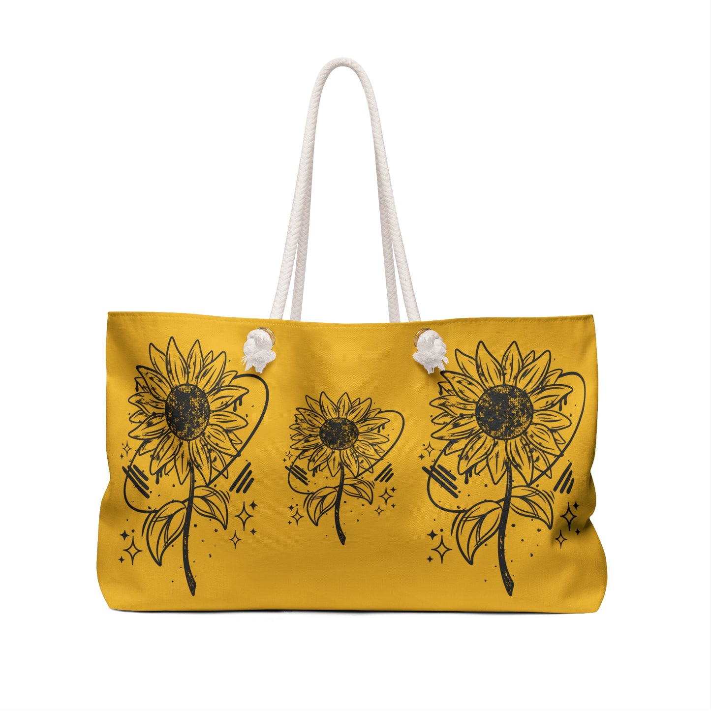 Sunflower Vibes Weekender Bag - Eco-Friendly Travel Tote