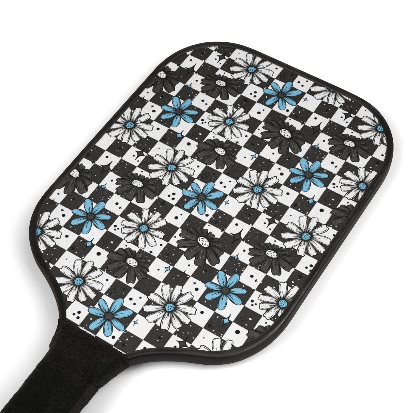 Floral Checkers Pickleball Paddle Set with Balls