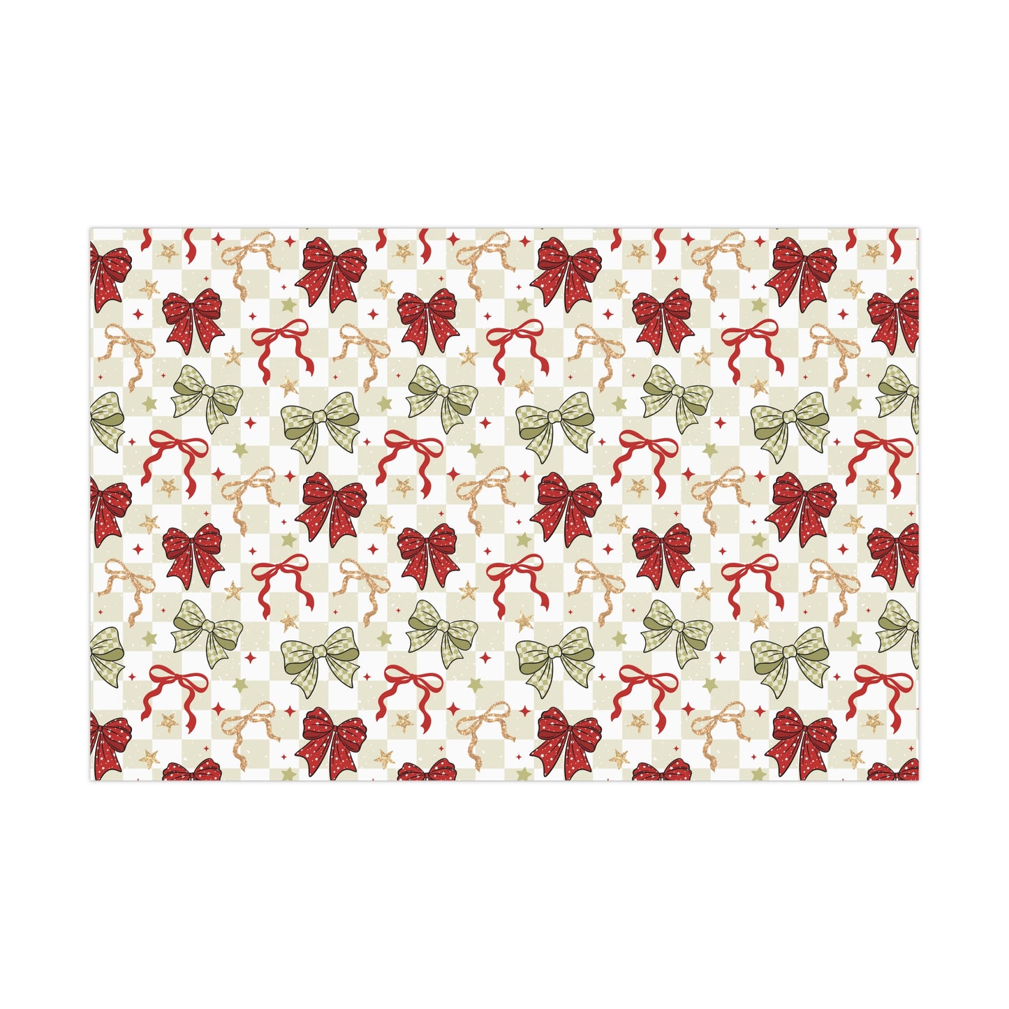 Christmas Bows Gift Wrap Papers