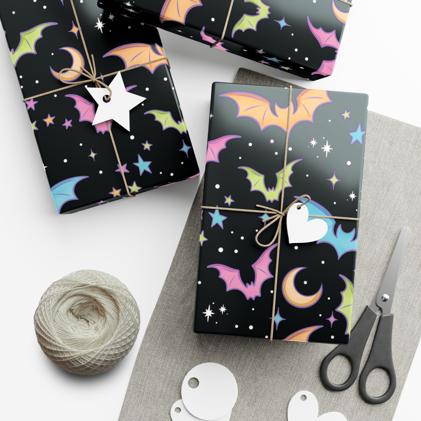Rainbow Bats Gift Wrap Papers