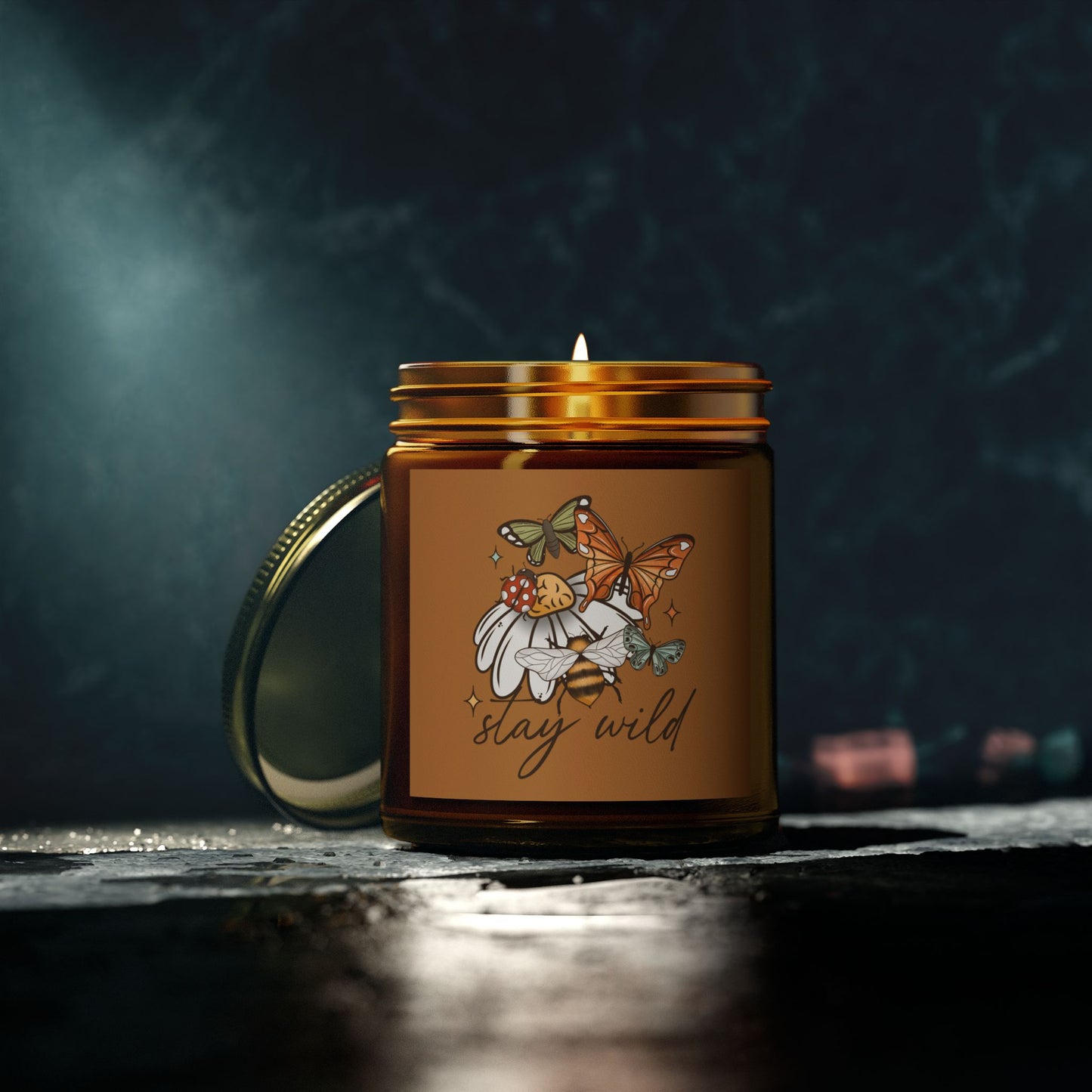 Stay Wild Scented Candle – Coconut Apricot Wax (9oz)