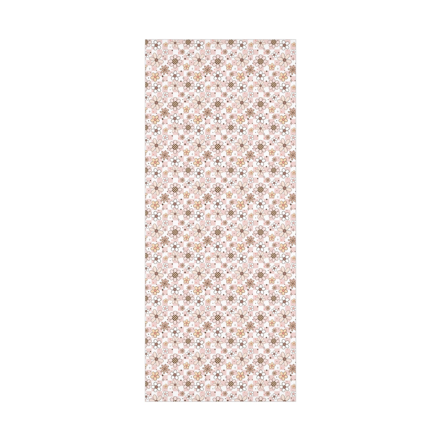 Pastel Floral Checker Gift Wrap Papers