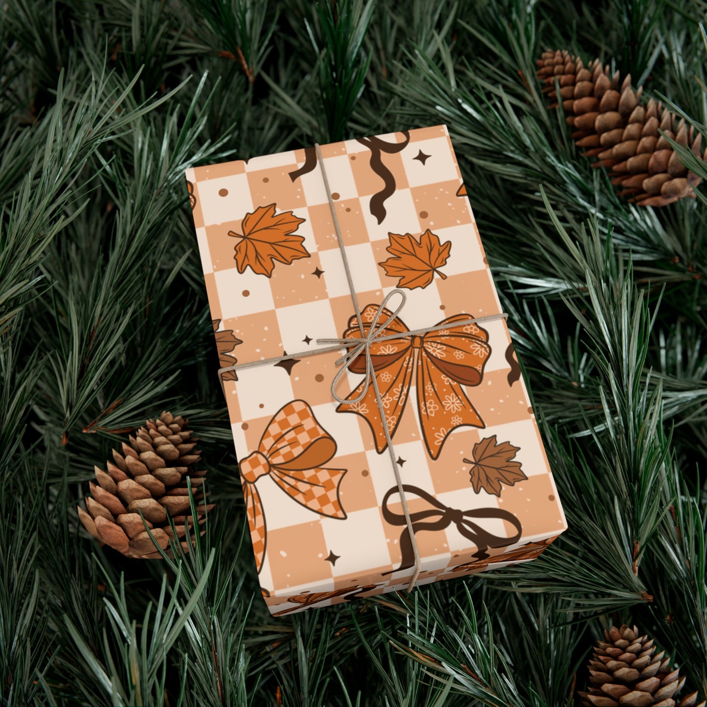 Fall Bows Gift Wrap Papers