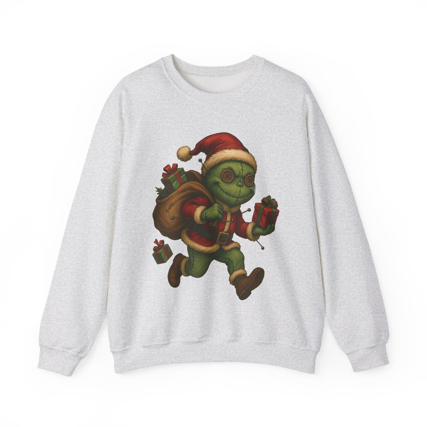 Voodoo Christmas Thief Crewneck Sweatshirt, Christmas Sweatshirt, Unisex Pullover, Gift for Friends