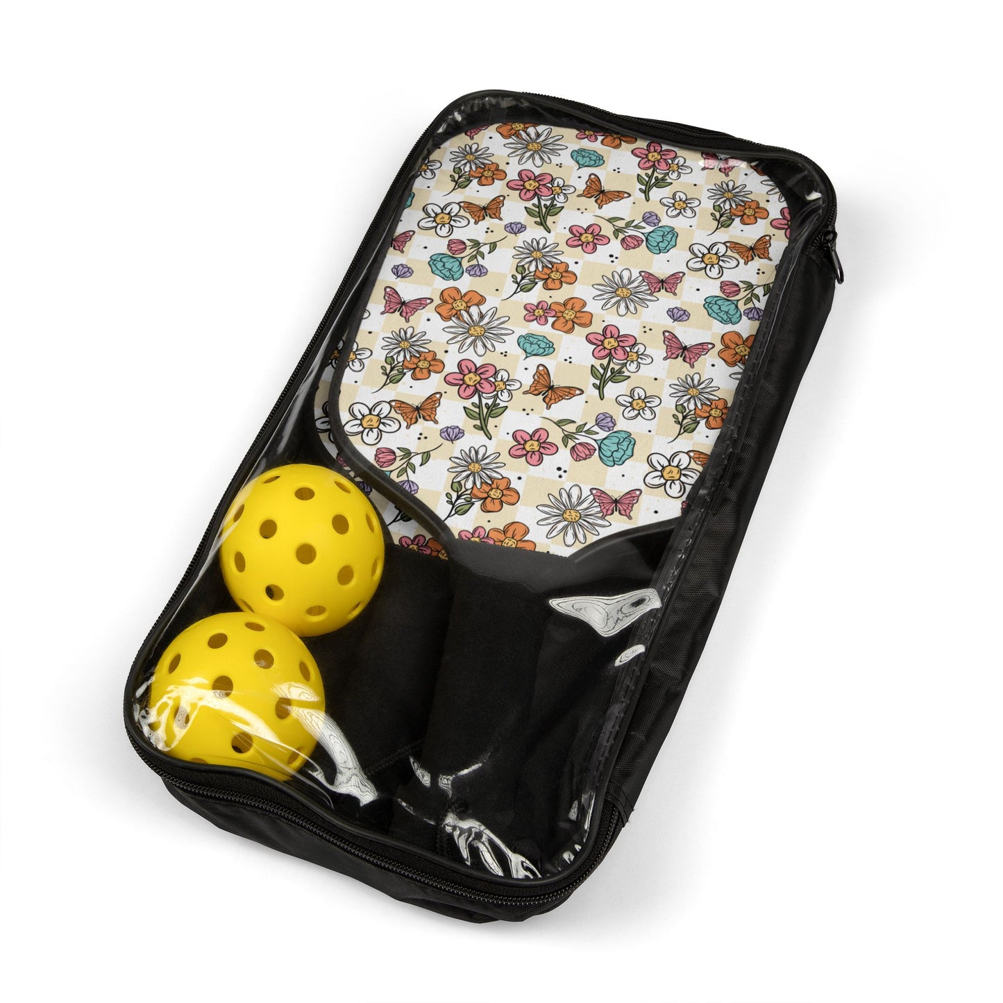 Spring Florals Pickleball Paddle Set with Balls