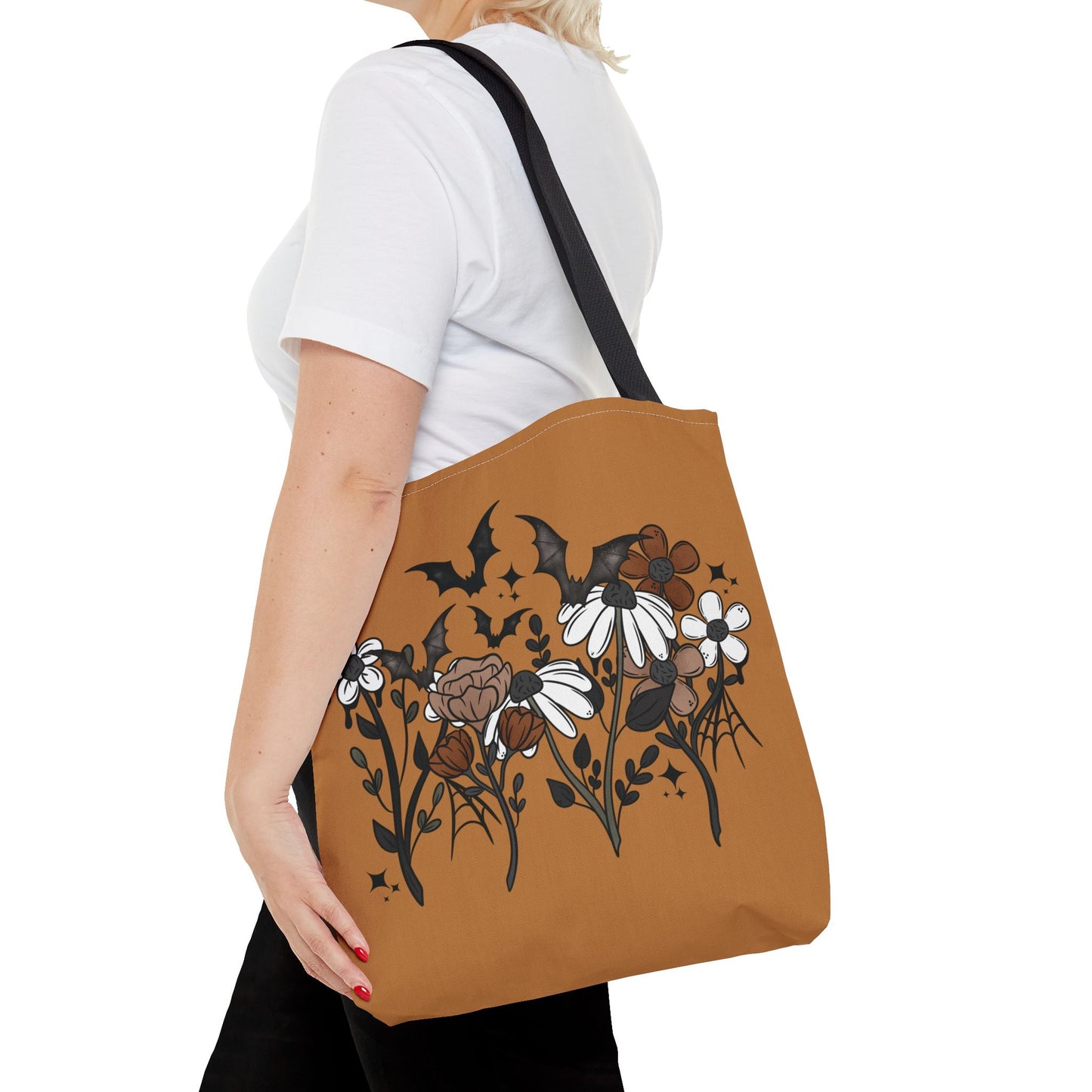 Fall Florals Tote Bag - Halloween Fall Themed