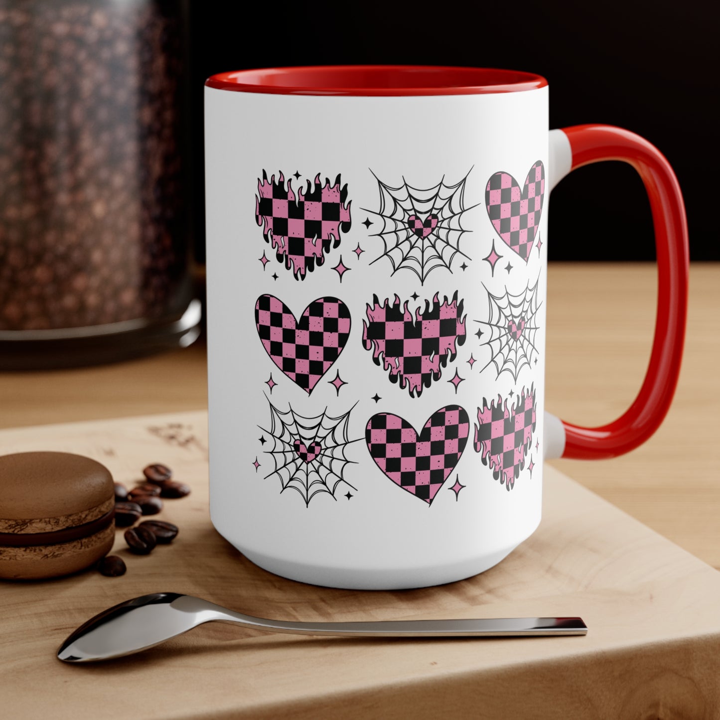 Checkered Hearts 15oz Mug