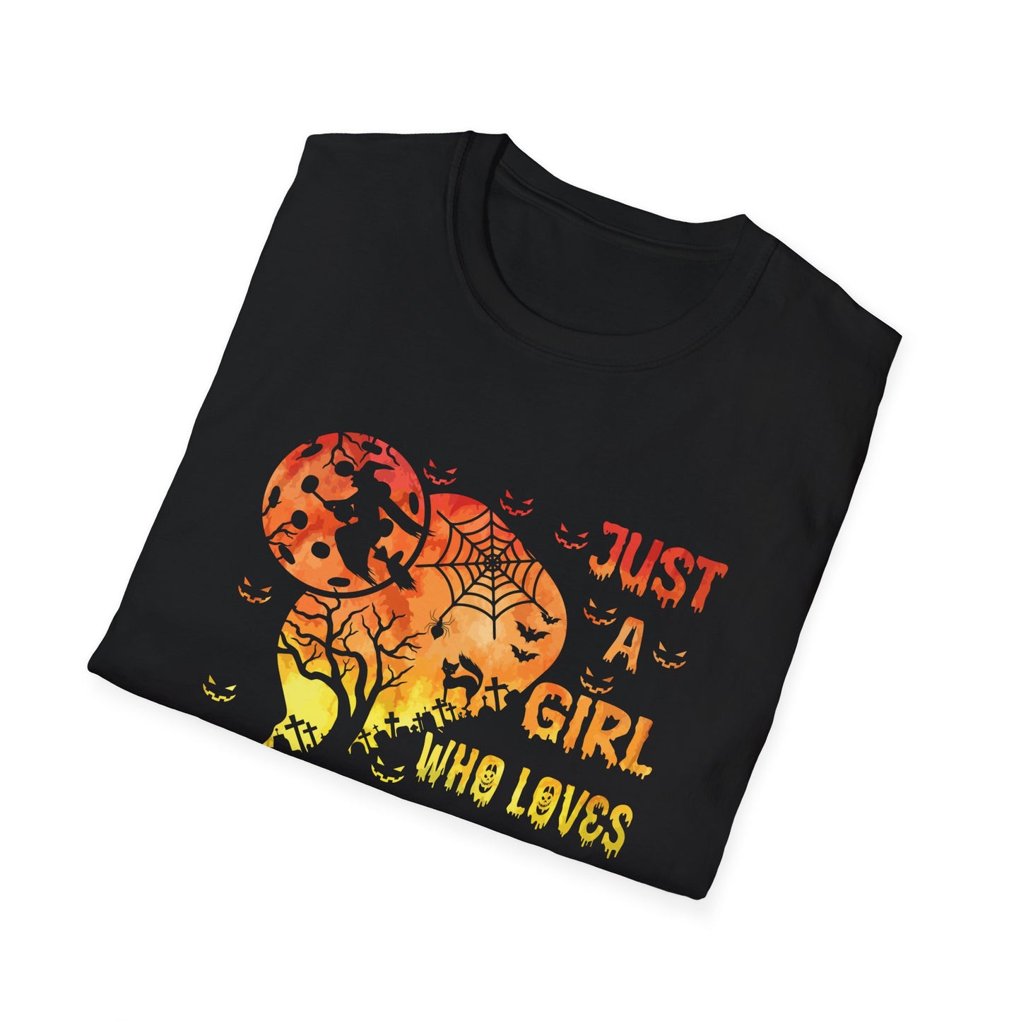 Just a Girl Who Loves Halloween and Pickleball T-Shirt