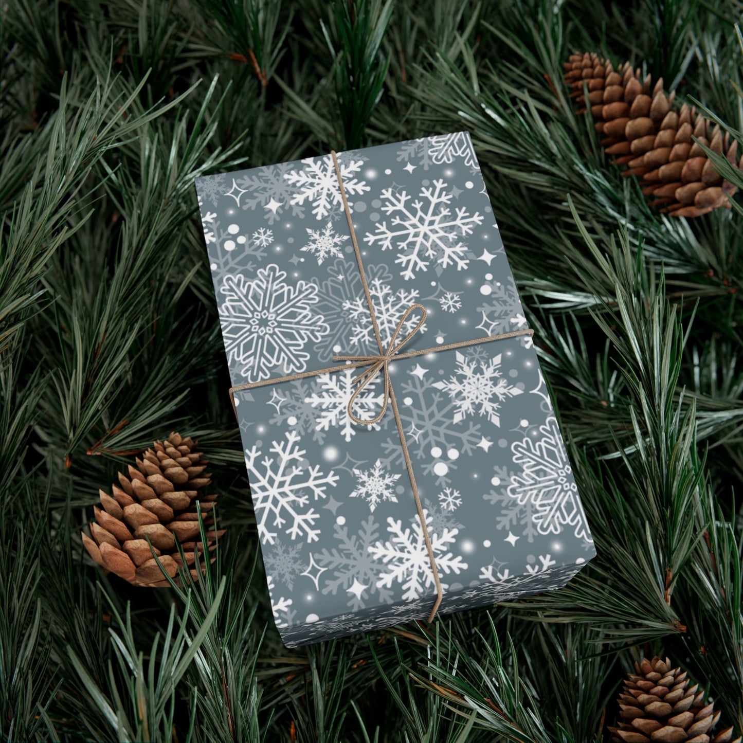 Snowy Flakes Gift Wrap Papers