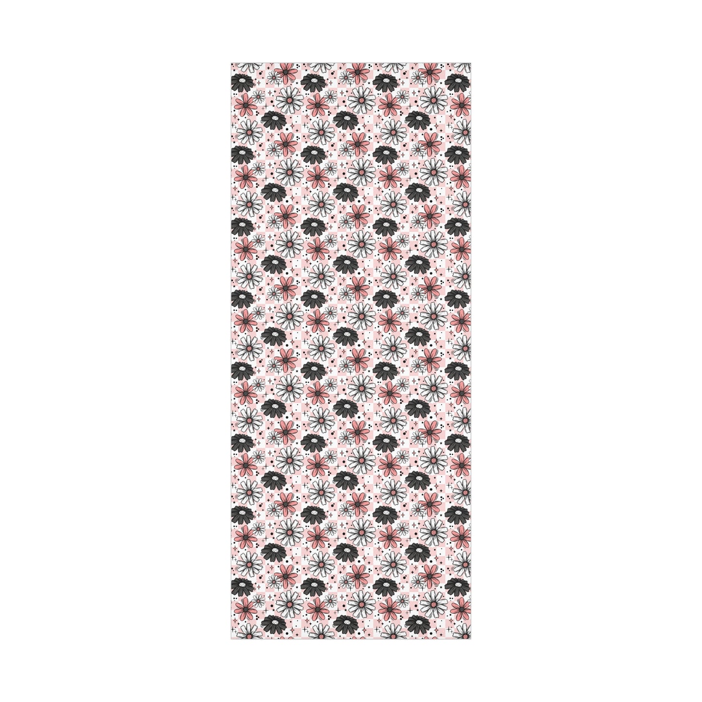 Pink and Grey Florals Gift Wrap Papers