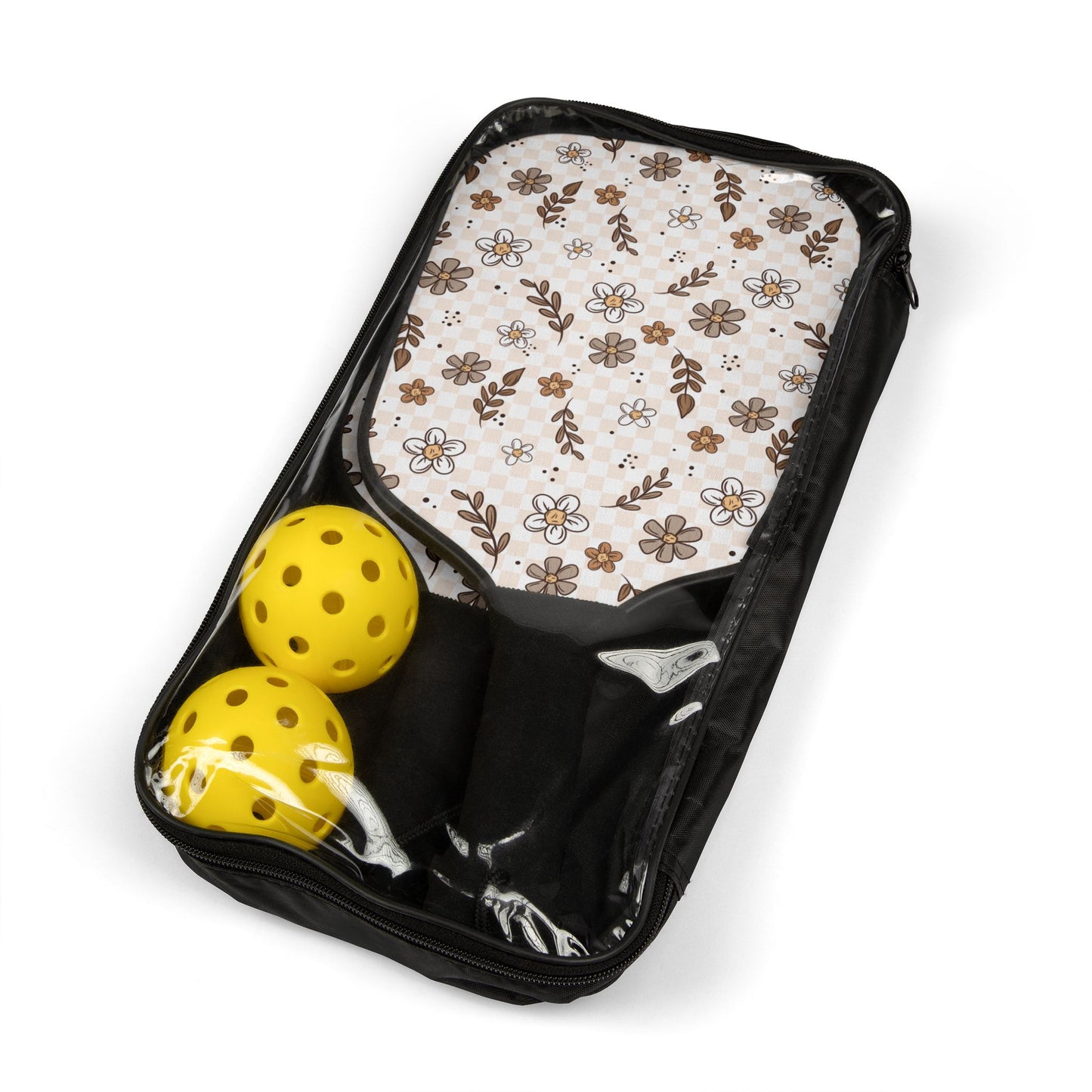 Neutral Florals Pickleball Paddle Set with Balls