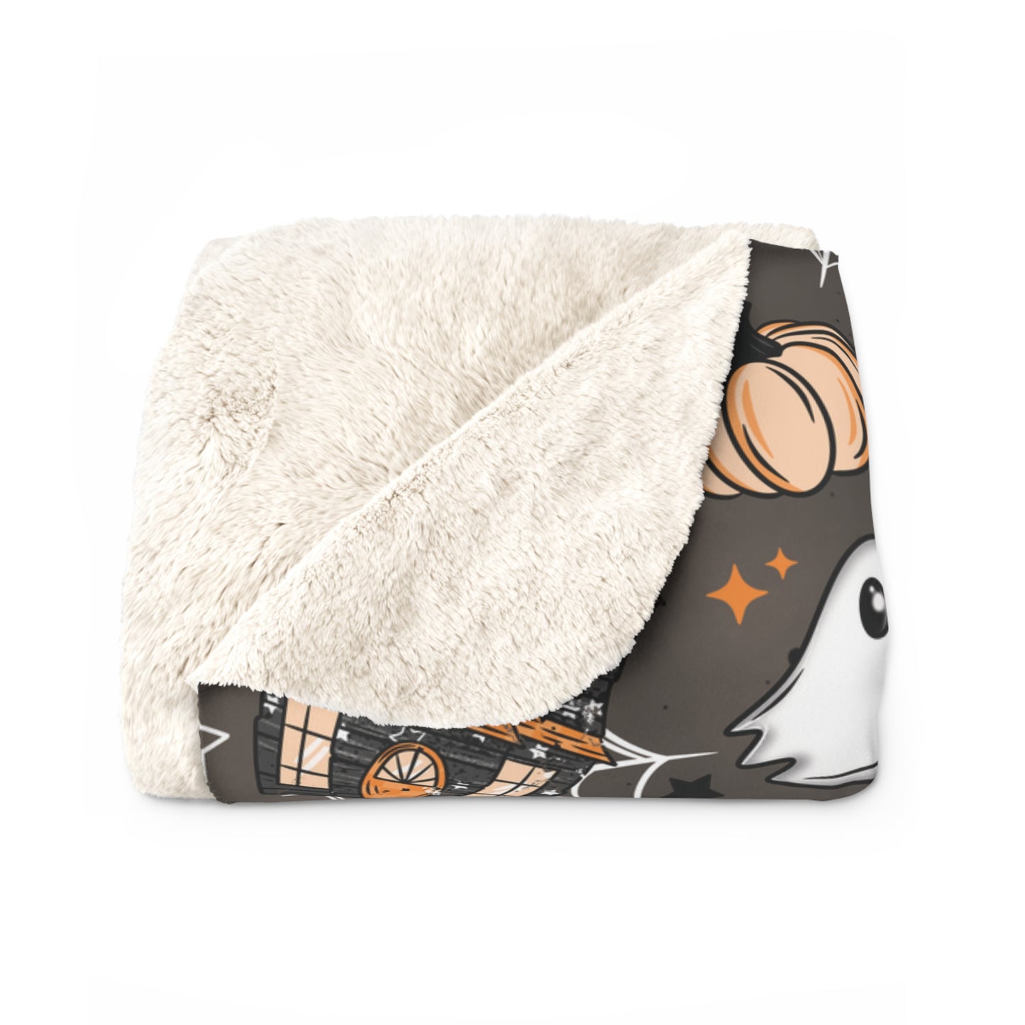 Haunted House Sherpa Fleece Blanket