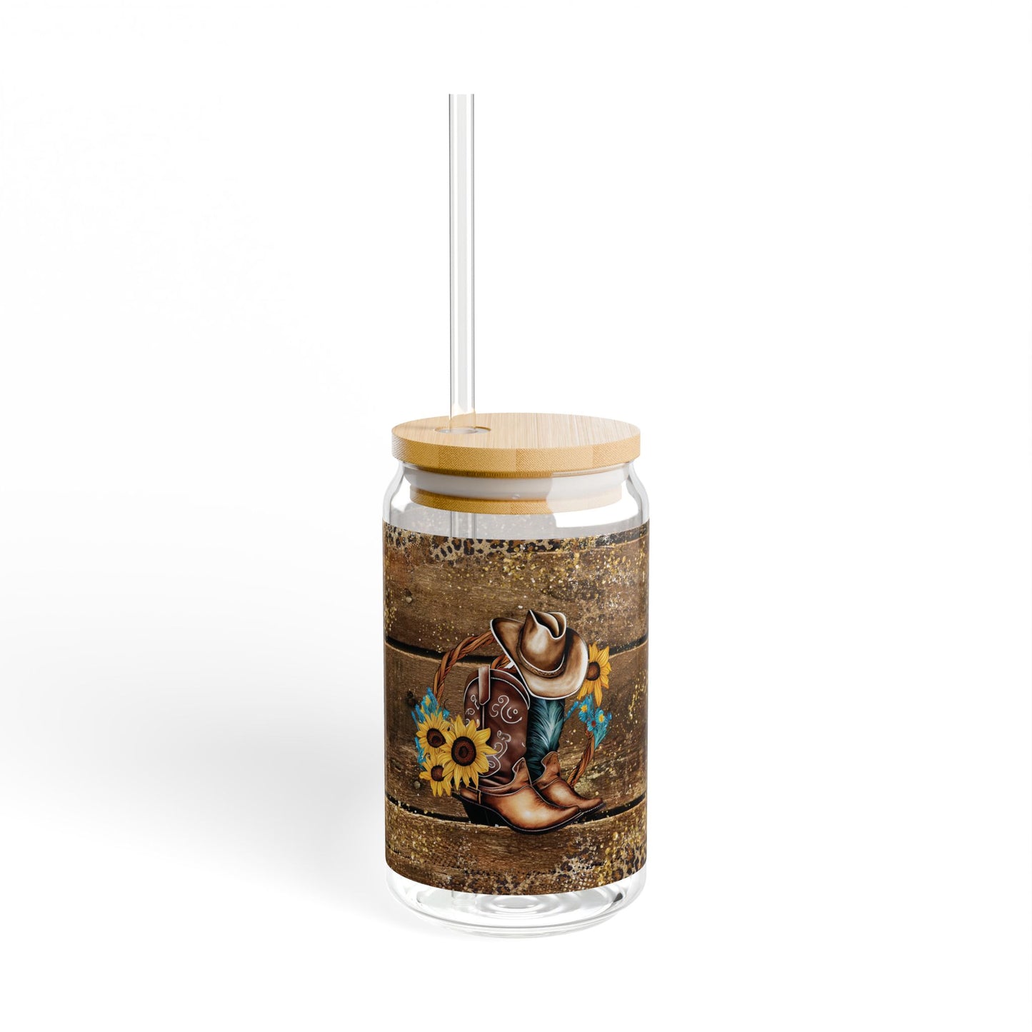 Western Cowgirl Sipper Glass, 16oz
