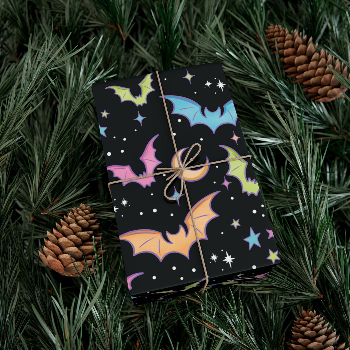 Rainbow Bats Gift Wrap Papers