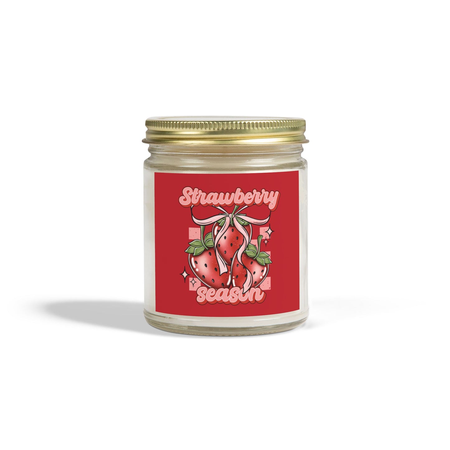 Strawberry Season Scented Candle – Coconut Apricot Wax (9oz)