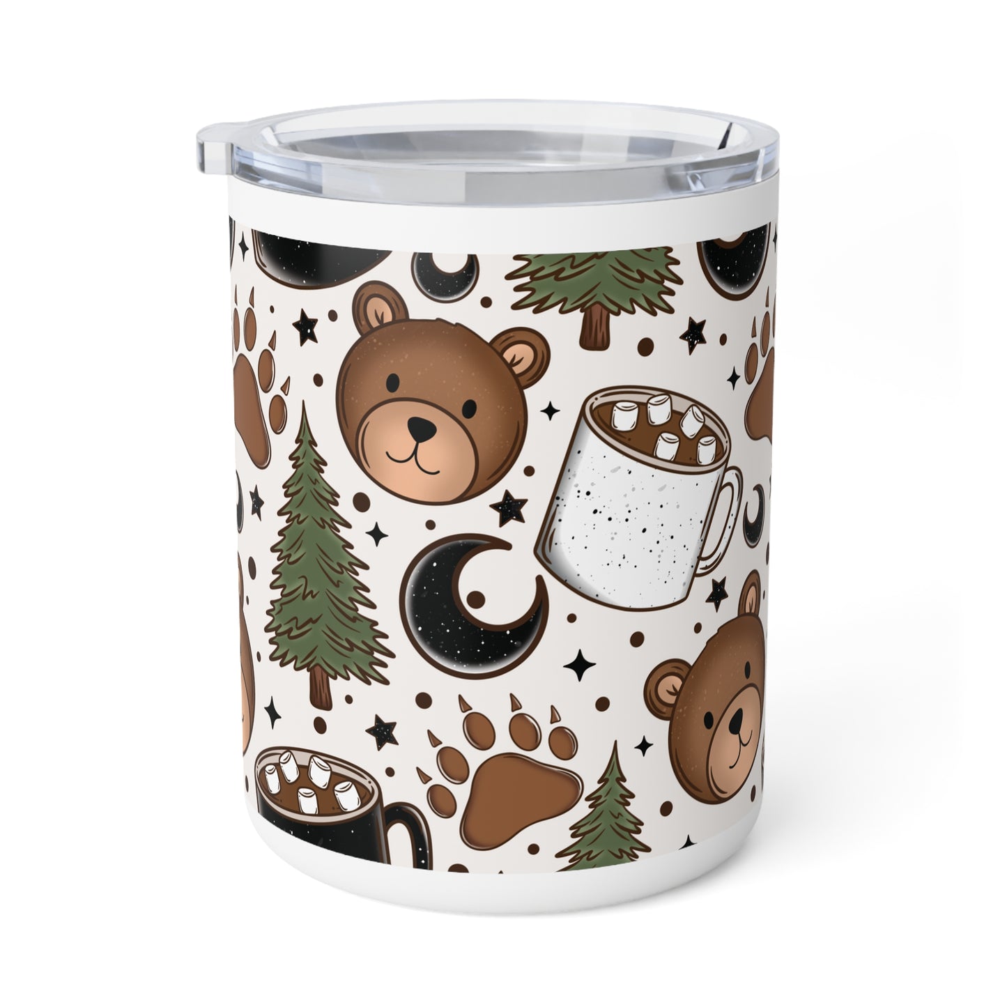 Bears Cocoa Camping Insulated Coffee Mug, 10oz