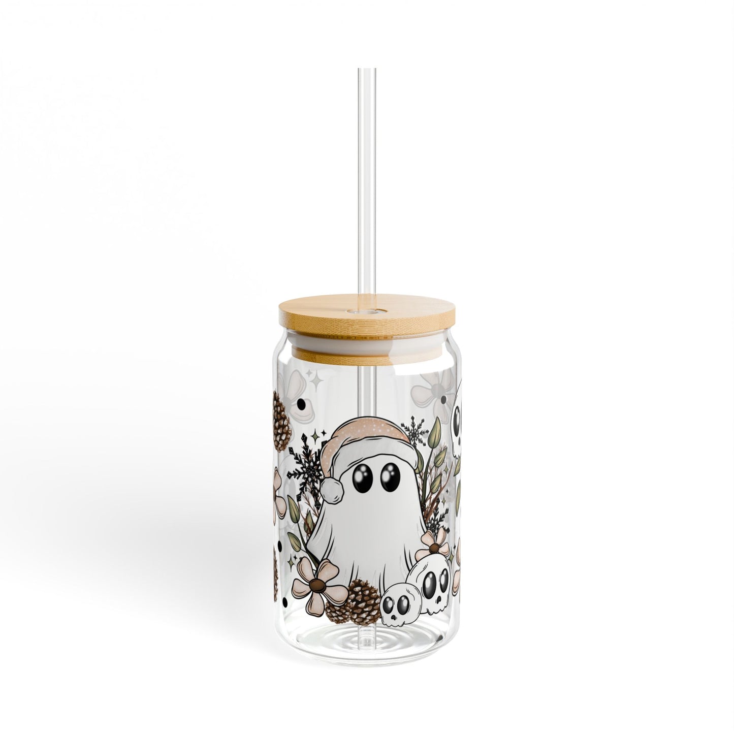 White Ghostie Sipper Glass, 16oz
