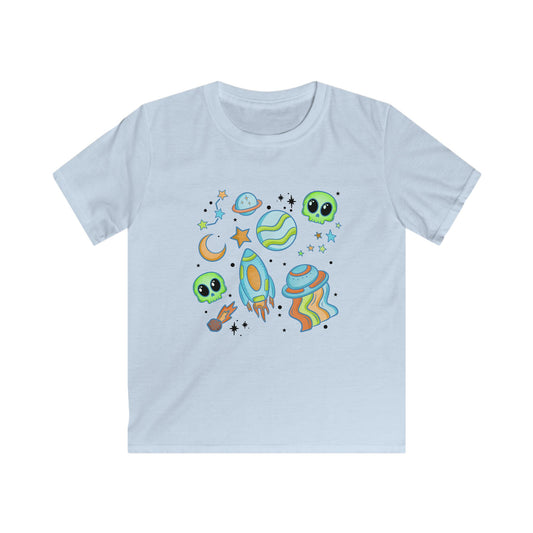 Space Collage Tee - Cosmic Fun for Young Explorers