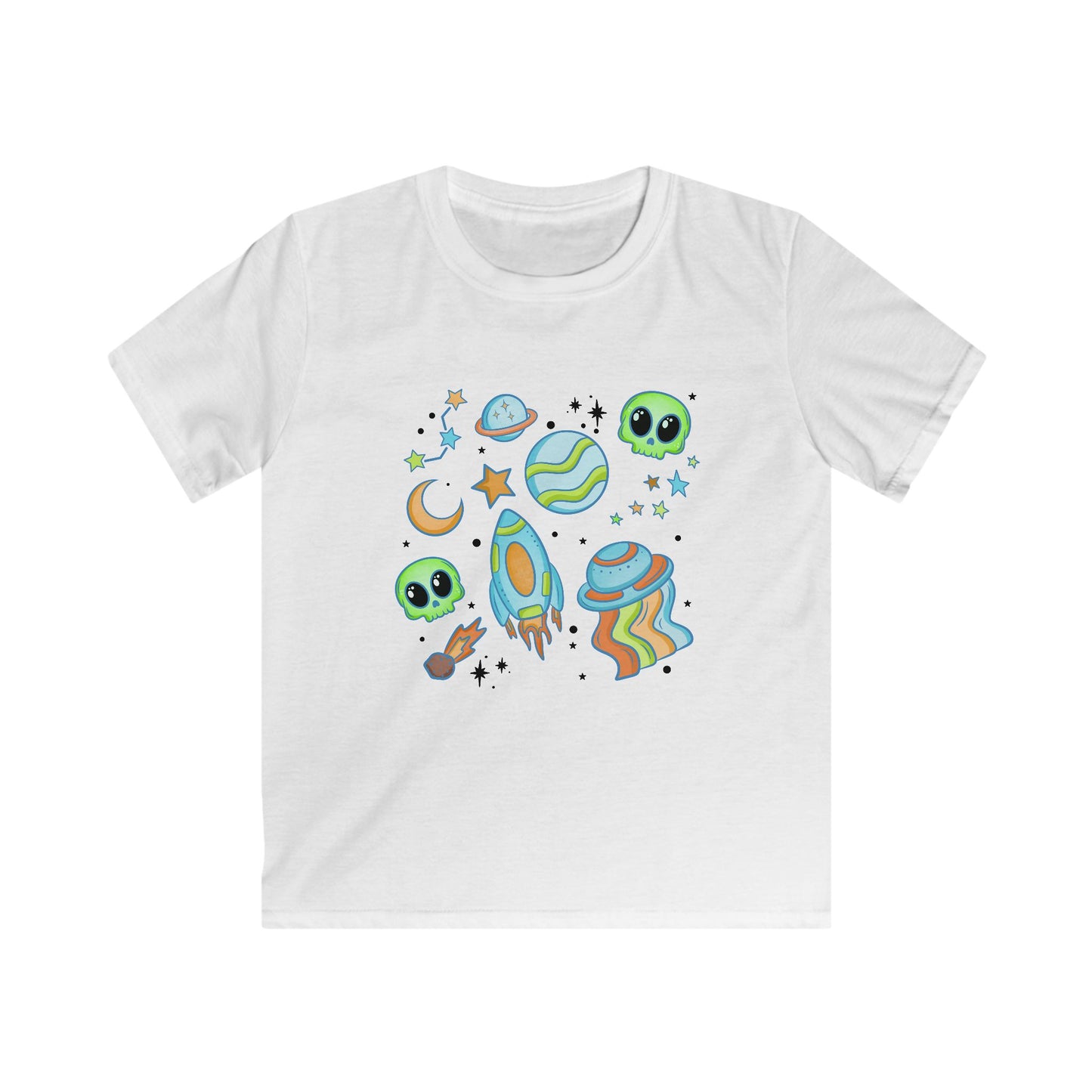 Space Collage Tee - Cosmic Fun for Young Explorers