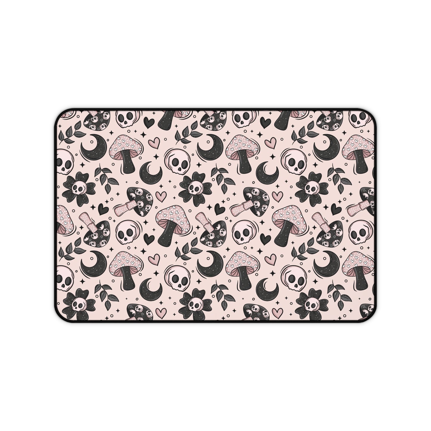 Spooky Love Mushrooms Desk Mat