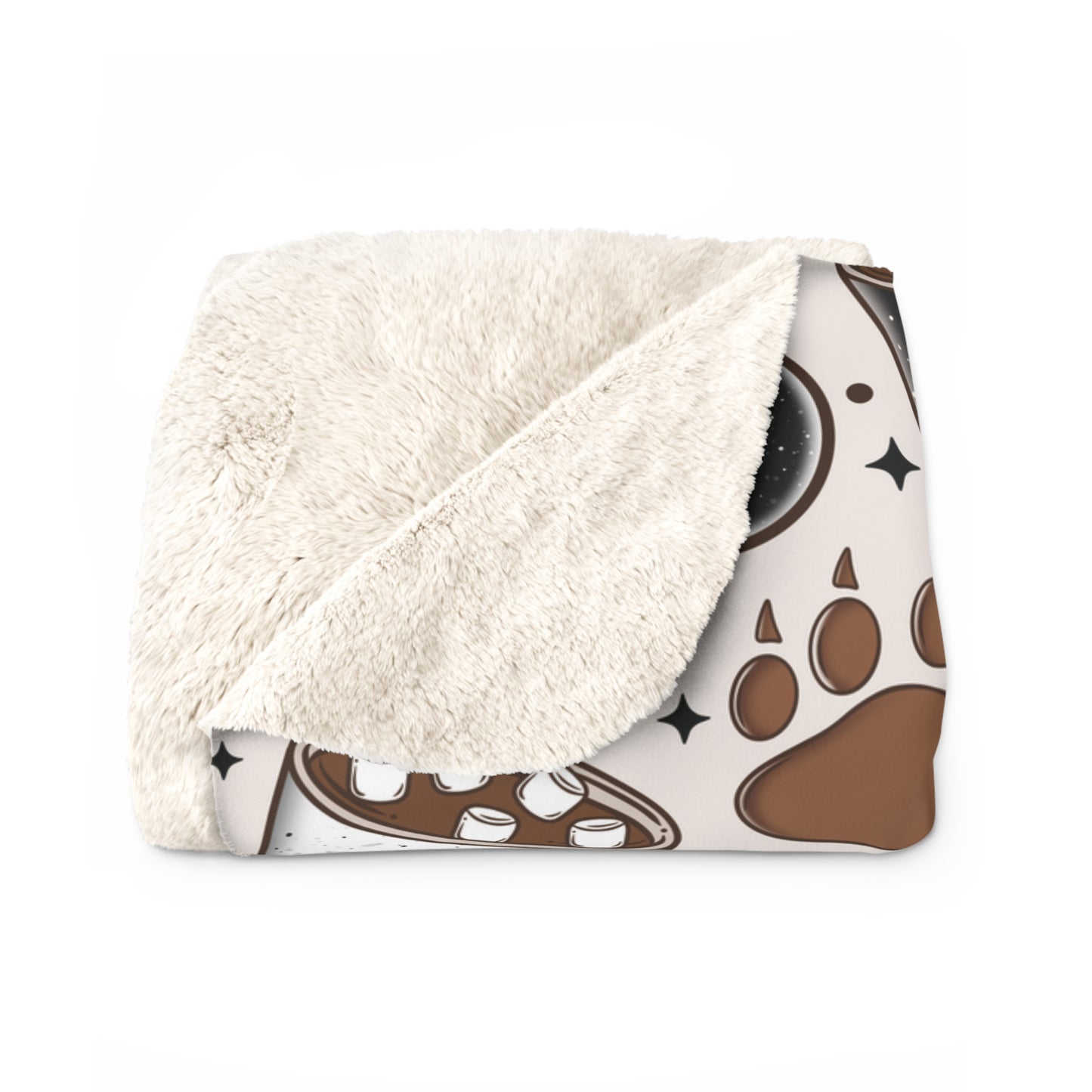 Bear Camping Sherpa Fleece Blanket