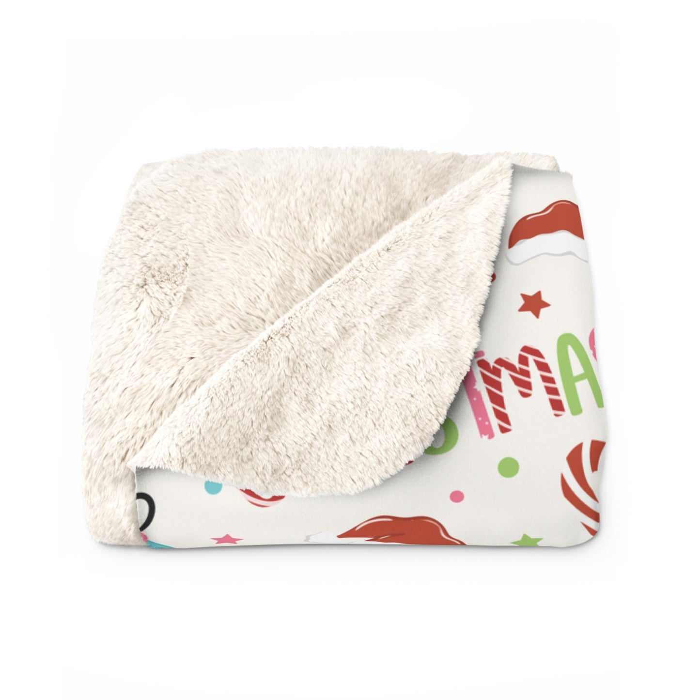 Simple Christmas Sherpa Fleece Blanket
