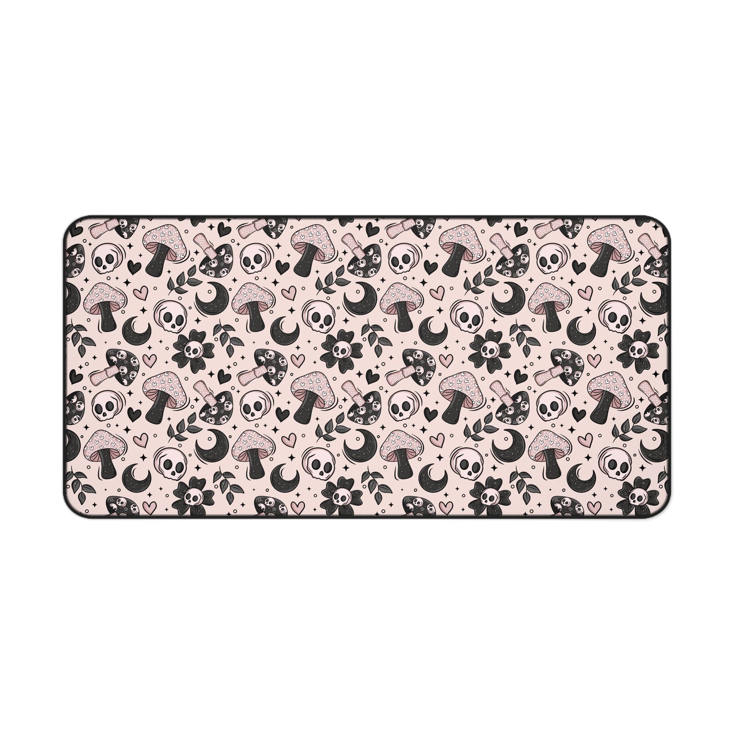 Spooky Love Mushrooms Desk Mat