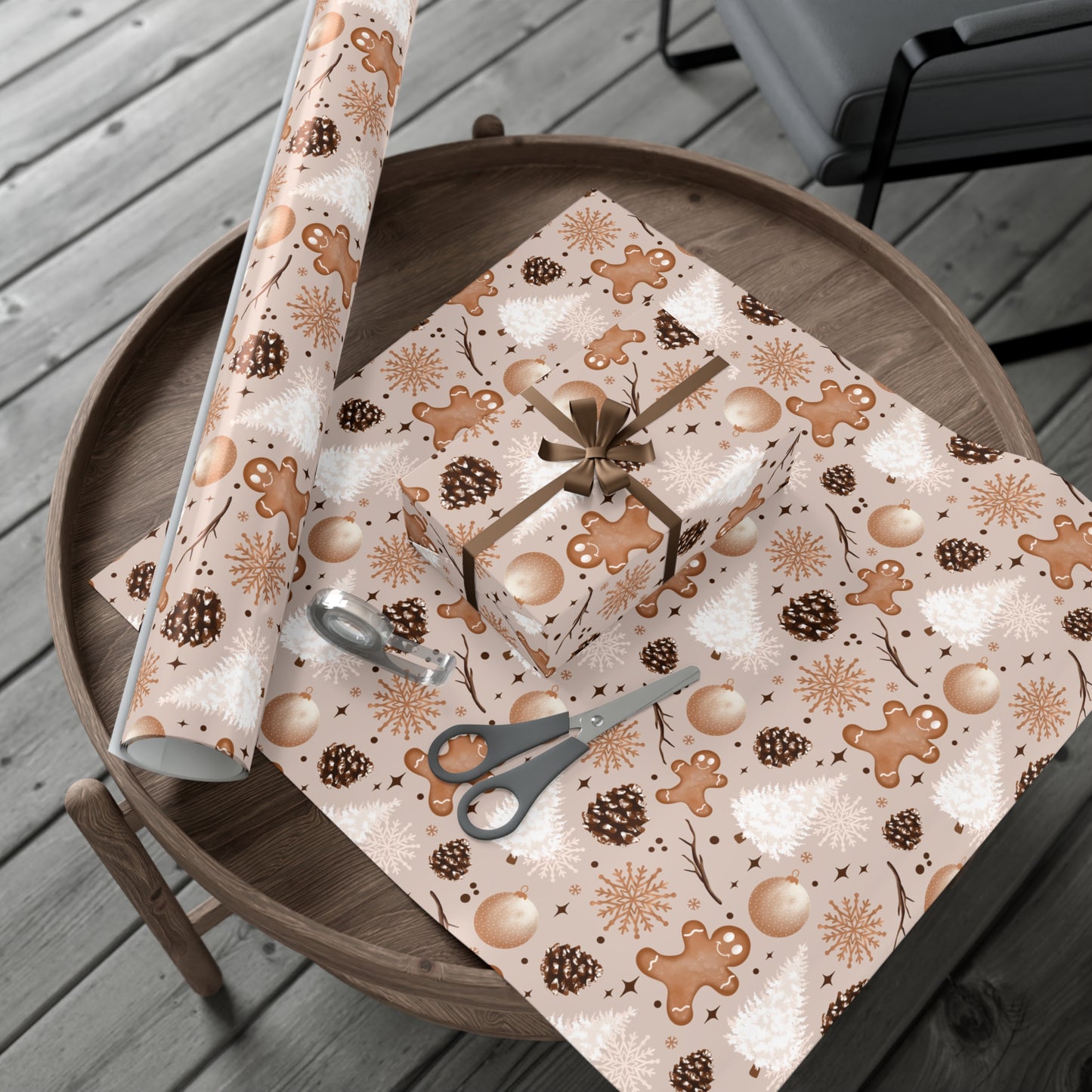 Winter Gingerbread Gift Wrap Papers