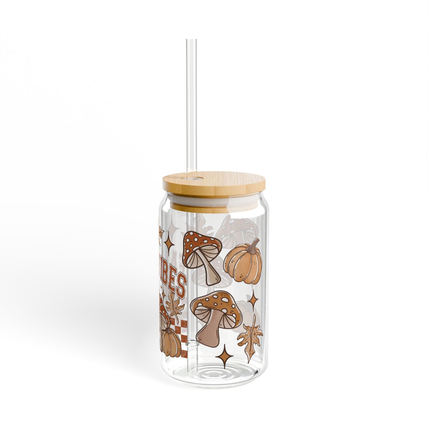 Fall Vibes Sipper Glass, 16oz