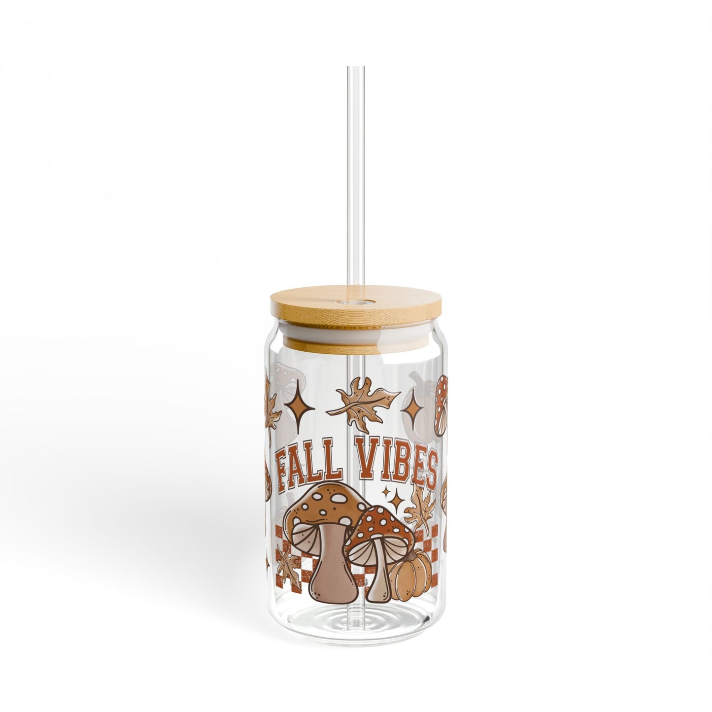 Fall Vibes Sipper Glass, 16oz