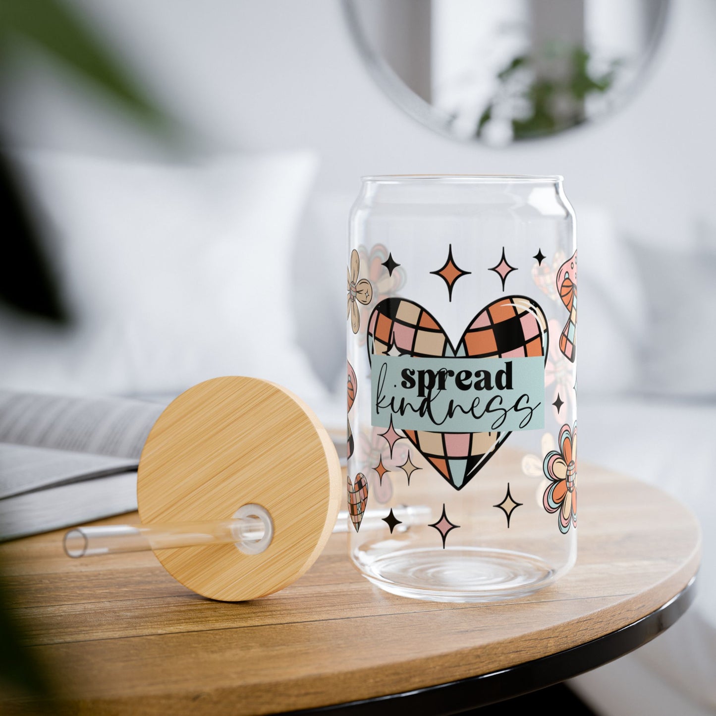 Spread Kindness Sipper Glass, 16oz