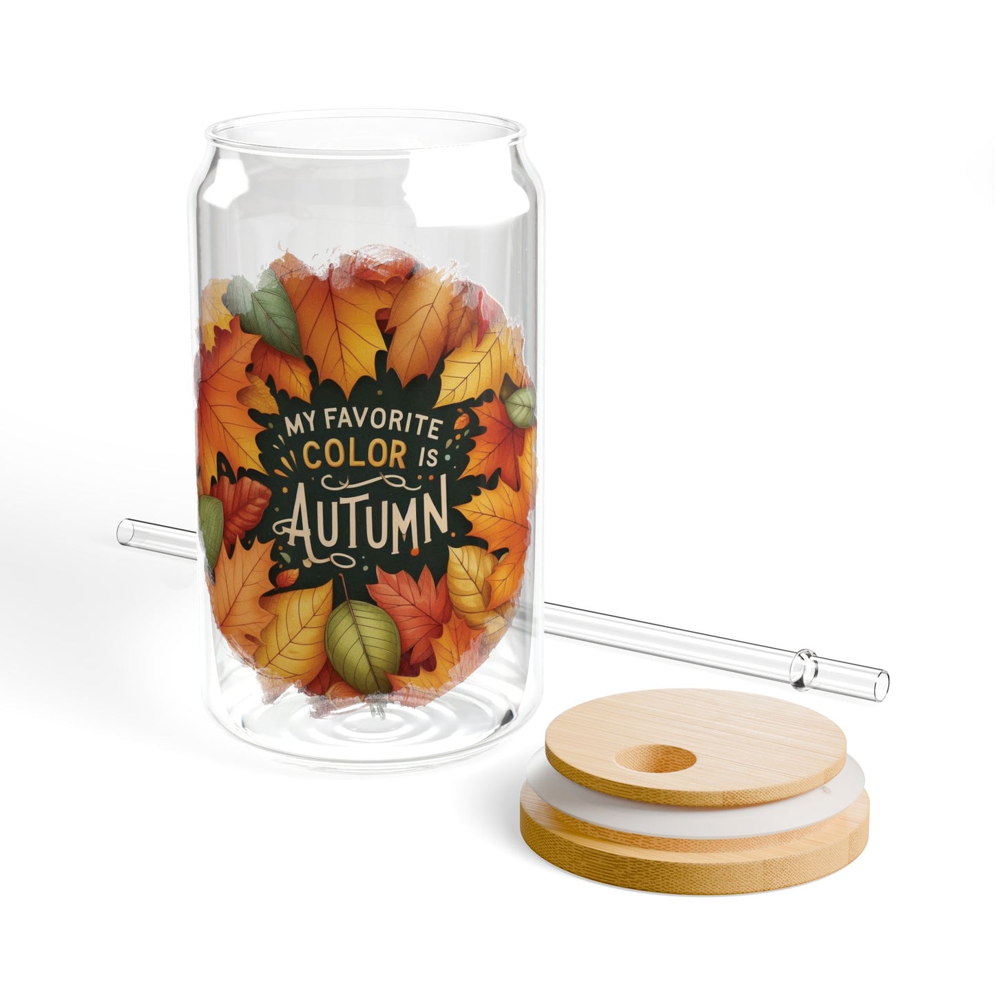 My Favorite Color is Autumn Sipper Glass, 16oz