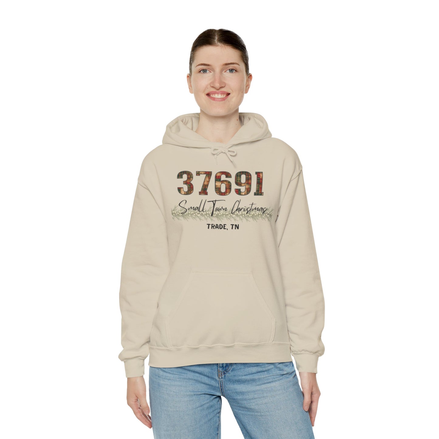 Small Town Christmas Hoodie - Trade | Cozy Winter Apparel, Gift for Him/Her, Holiday Outfit, Family Gathering Clothes