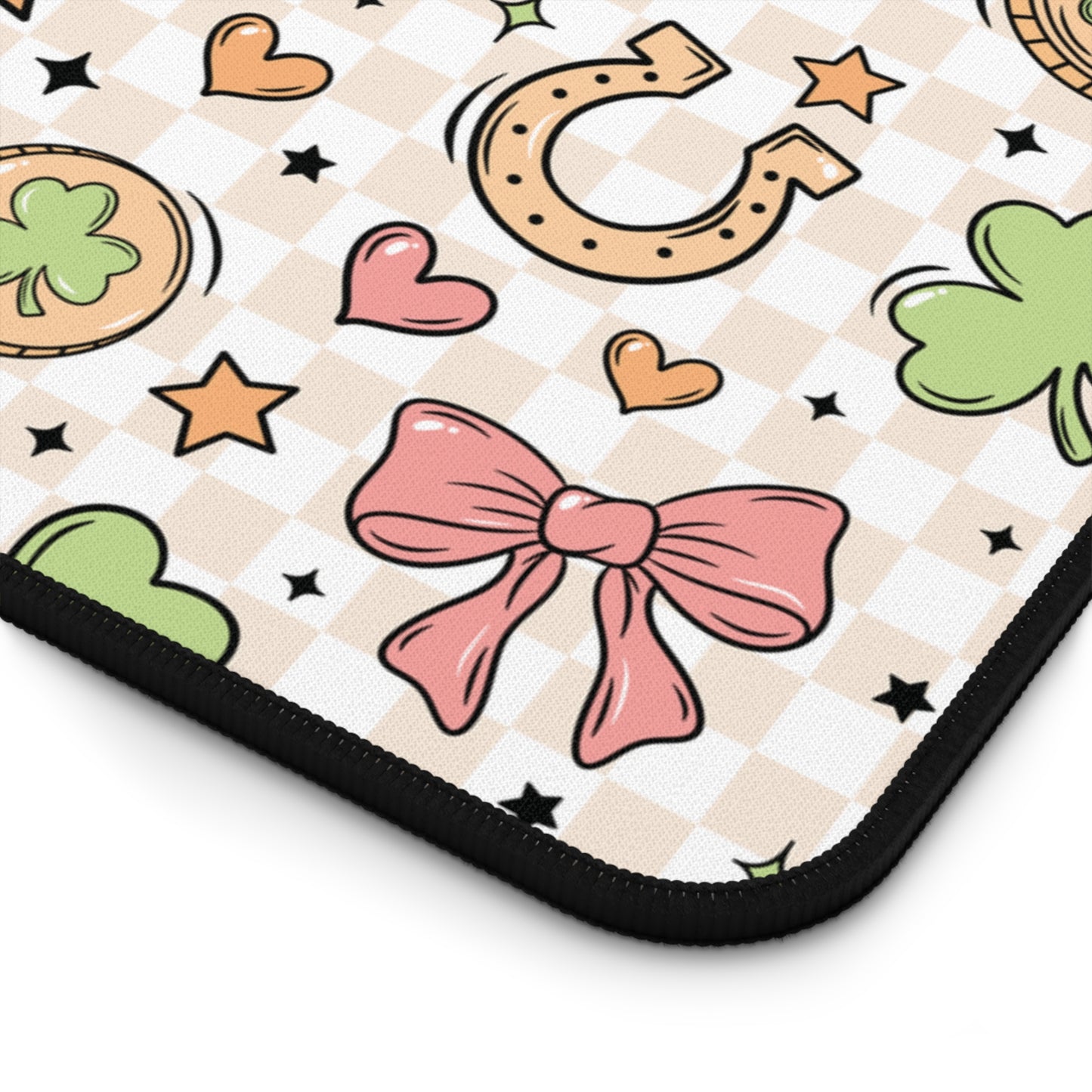 St. Patty's Bows Desk Mat