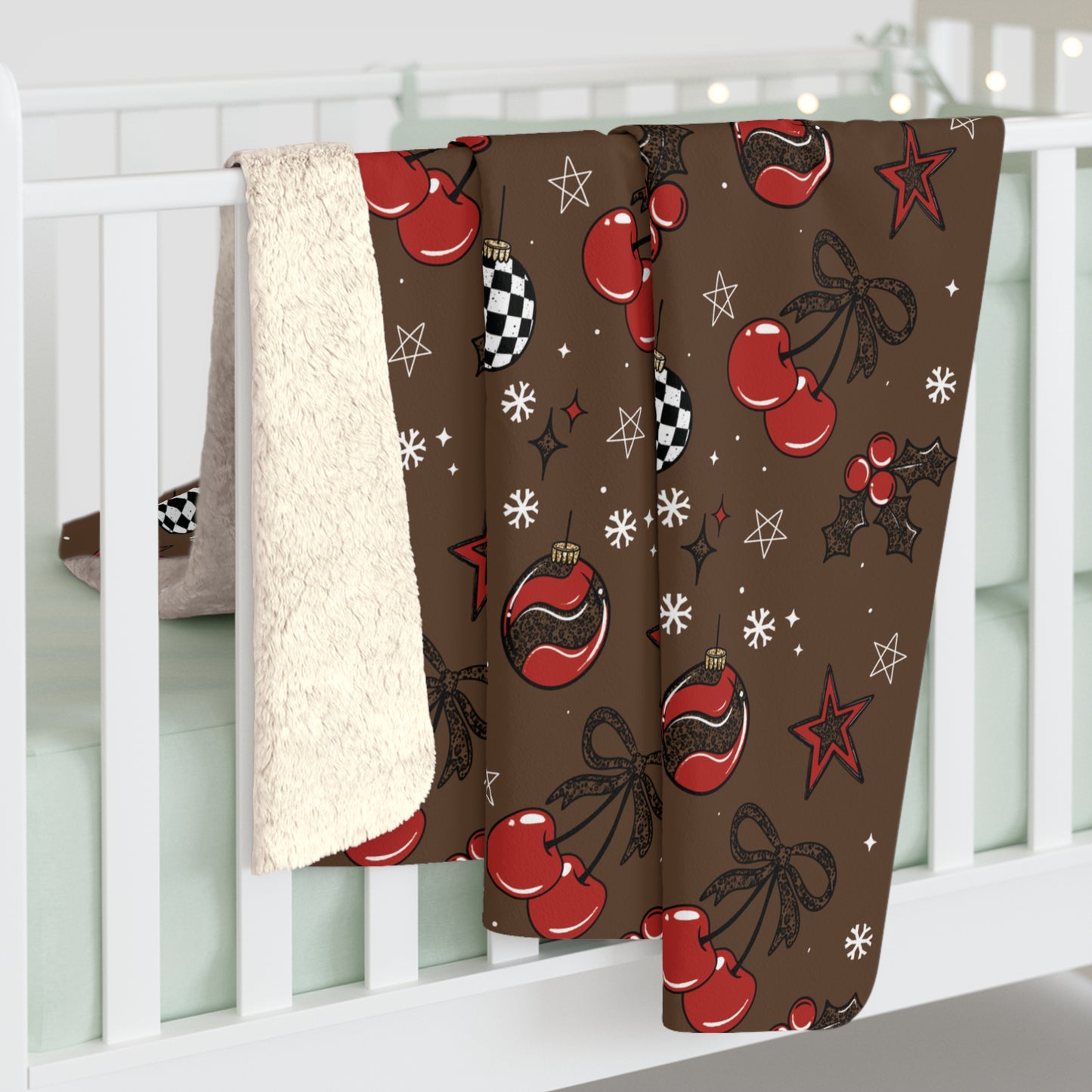 Merry Vibes Sherpa Fleece Blanket
