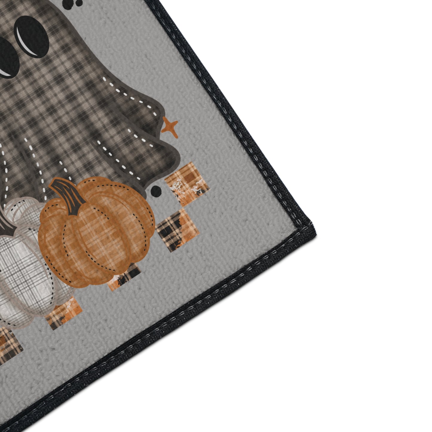 Hello Autumn Ghosties Floor Mat, Durable Entrance Rug, Autumn Decor, Home Welcome Mat, Pumpkin Welcome Mat, Seasonal Floor Mat
