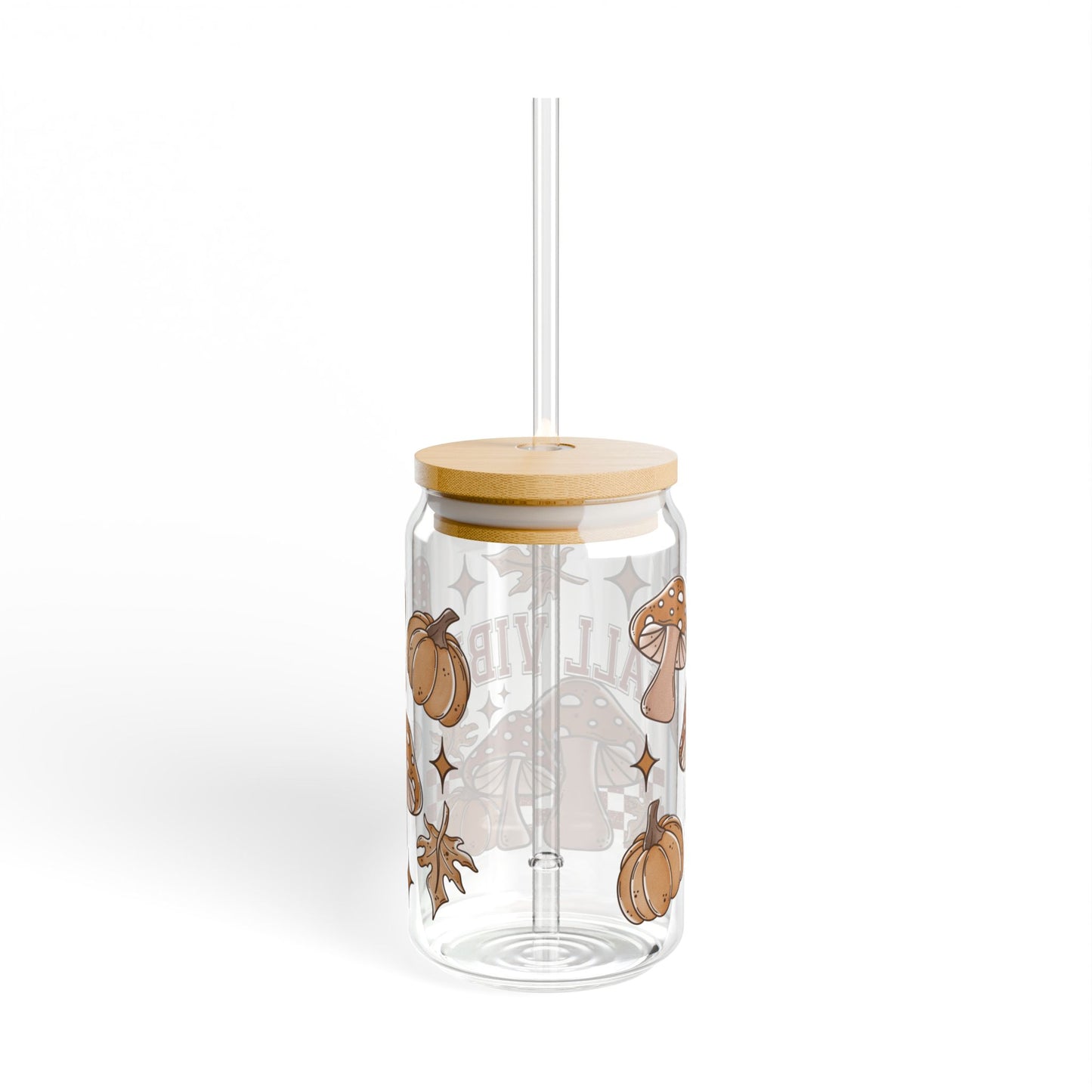 Fall Vibes Sipper Glass, 16oz