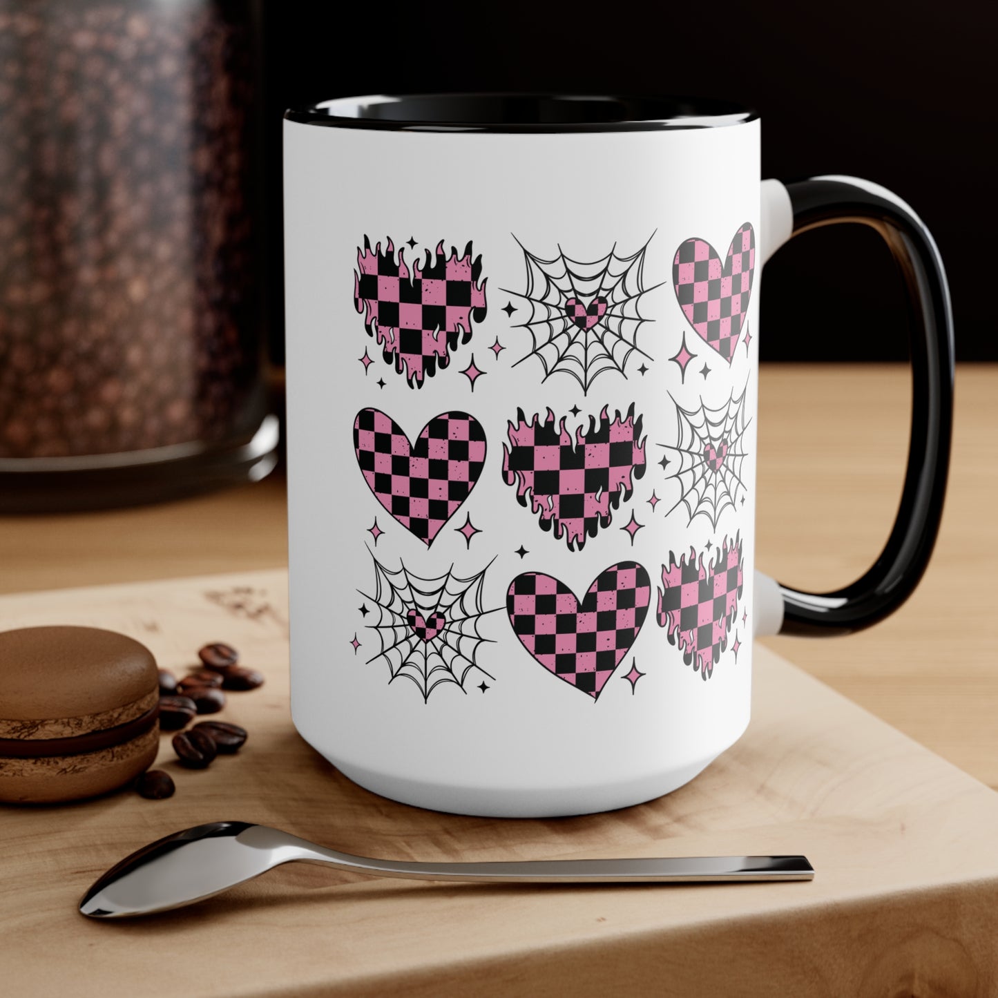Checkered Hearts 15oz Mug