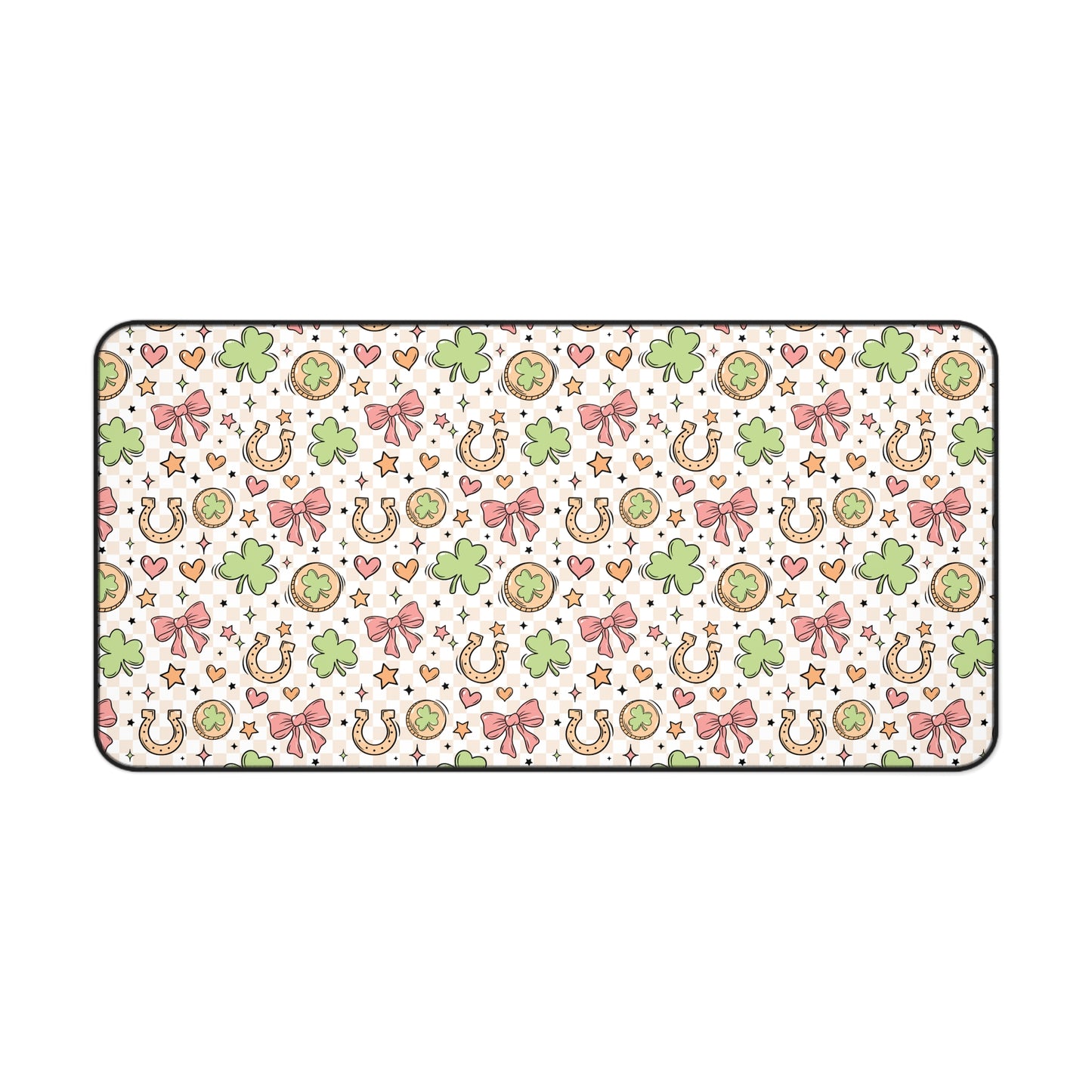 St. Patty's Bows Desk Mat