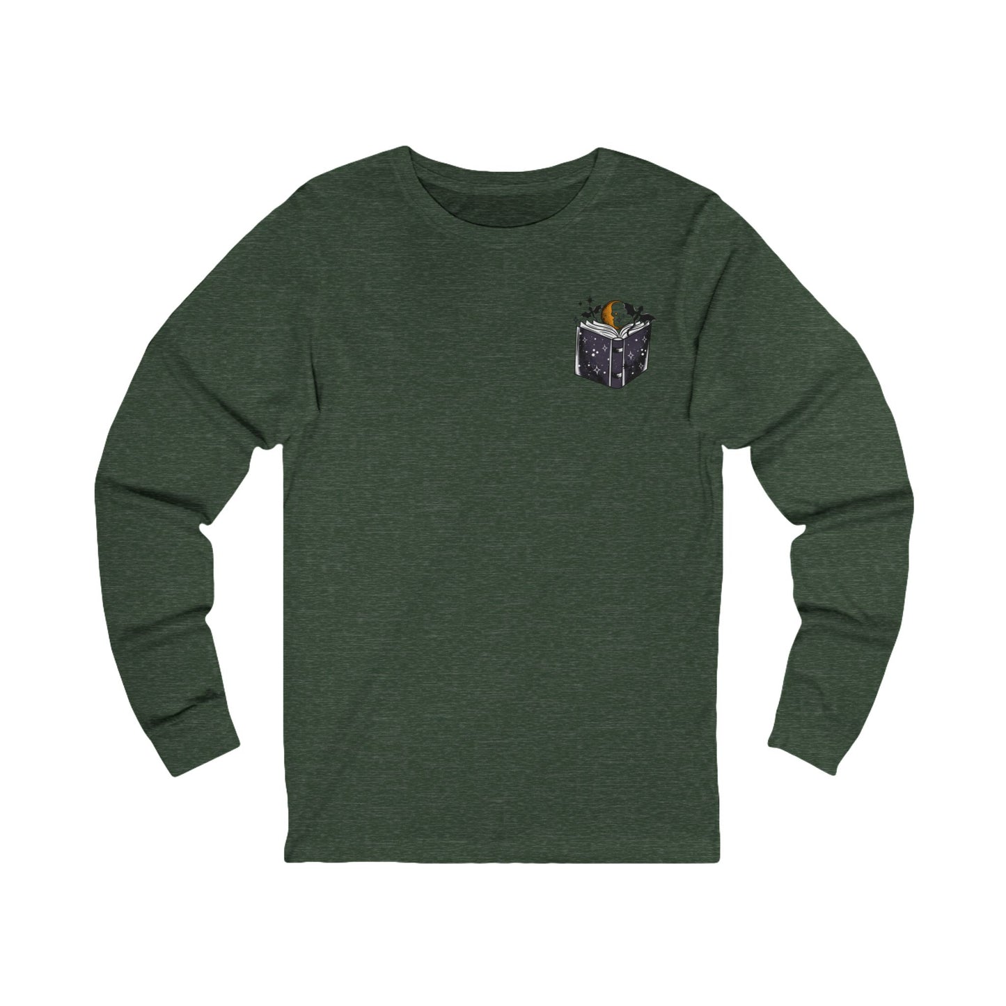 Magic Book Unisex Long Sleeve Tee - Cosmic Reading Design