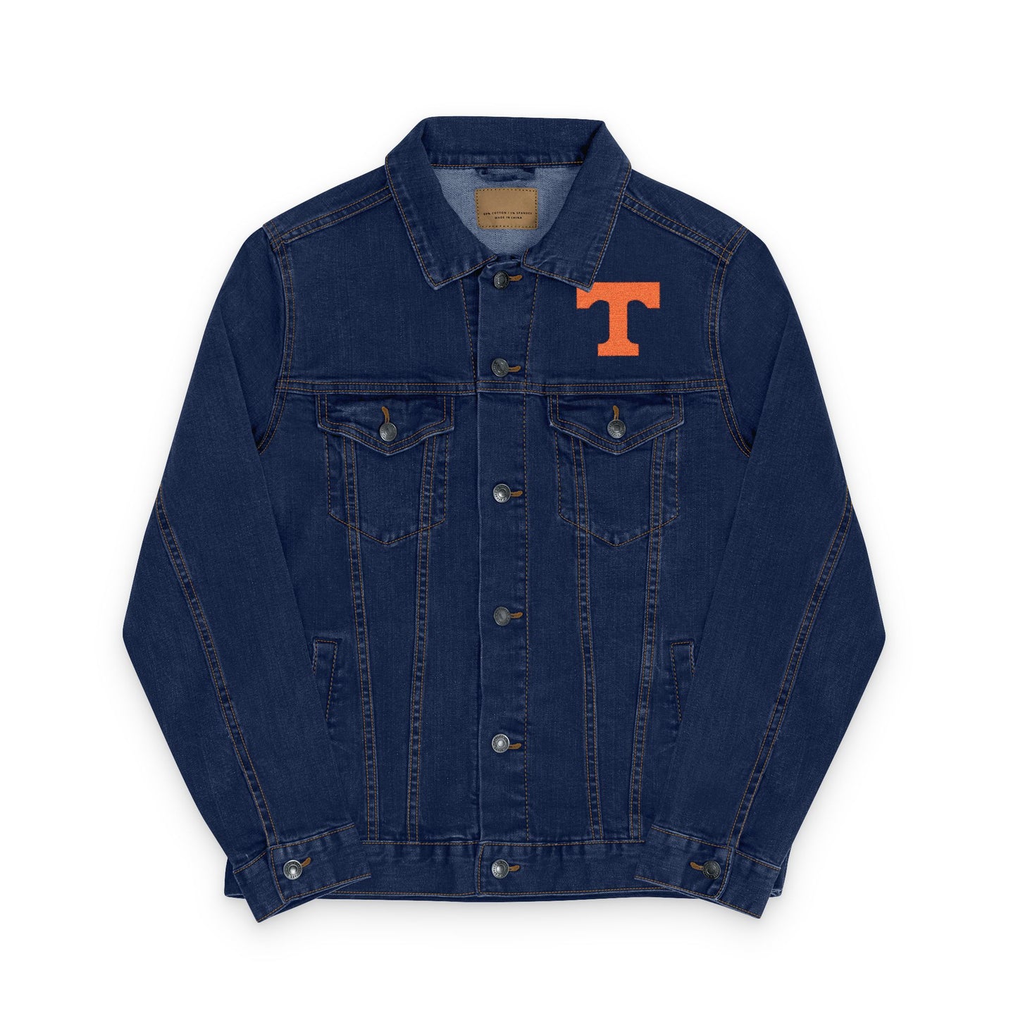For the Tennessee Fan Denim Jacket, Embroidered Jean Jacket for Newlyweds, Wedding Gift, Casual Style, Custom Denim Outerwear
